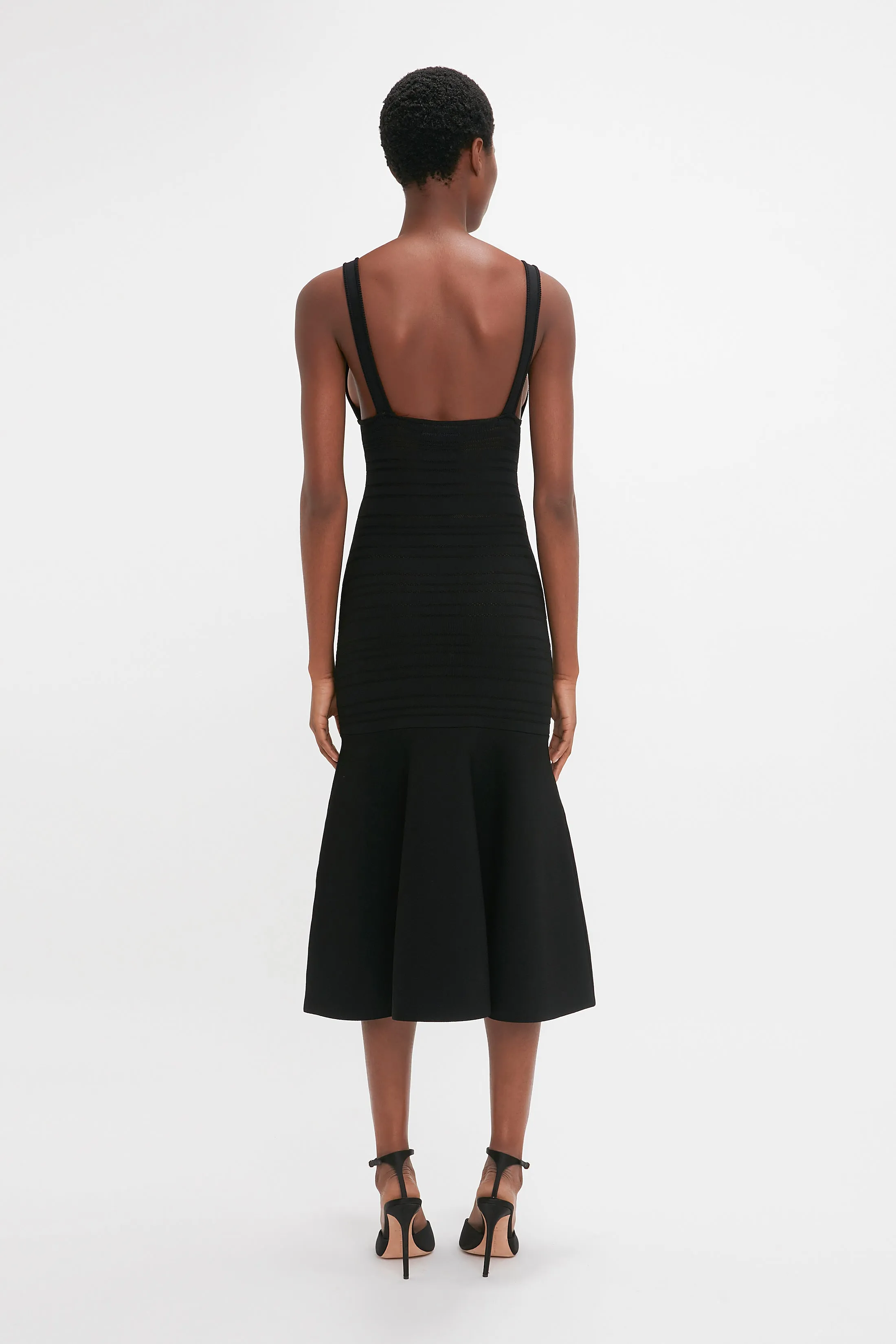 Frame Detail Sleeveless Dress In Black sold by Victoria Beckham product image thumbnail 3