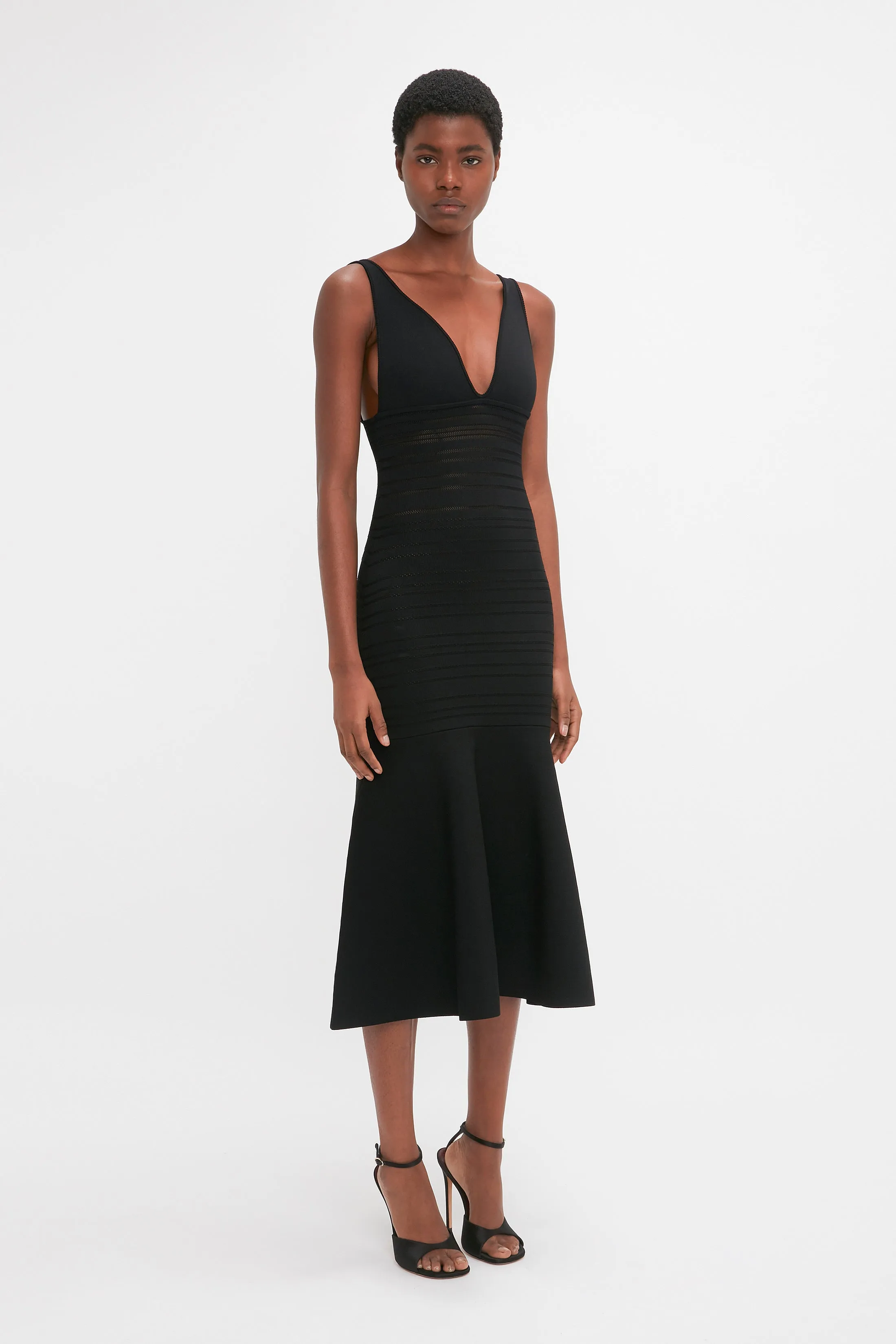Frame Detail Sleeveless Dress In Black sold by Victoria Beckham product image thumbnail 2