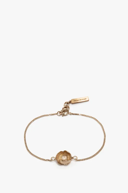 Camellia Flower Bracelet In Gold sold by Victoria Beckham