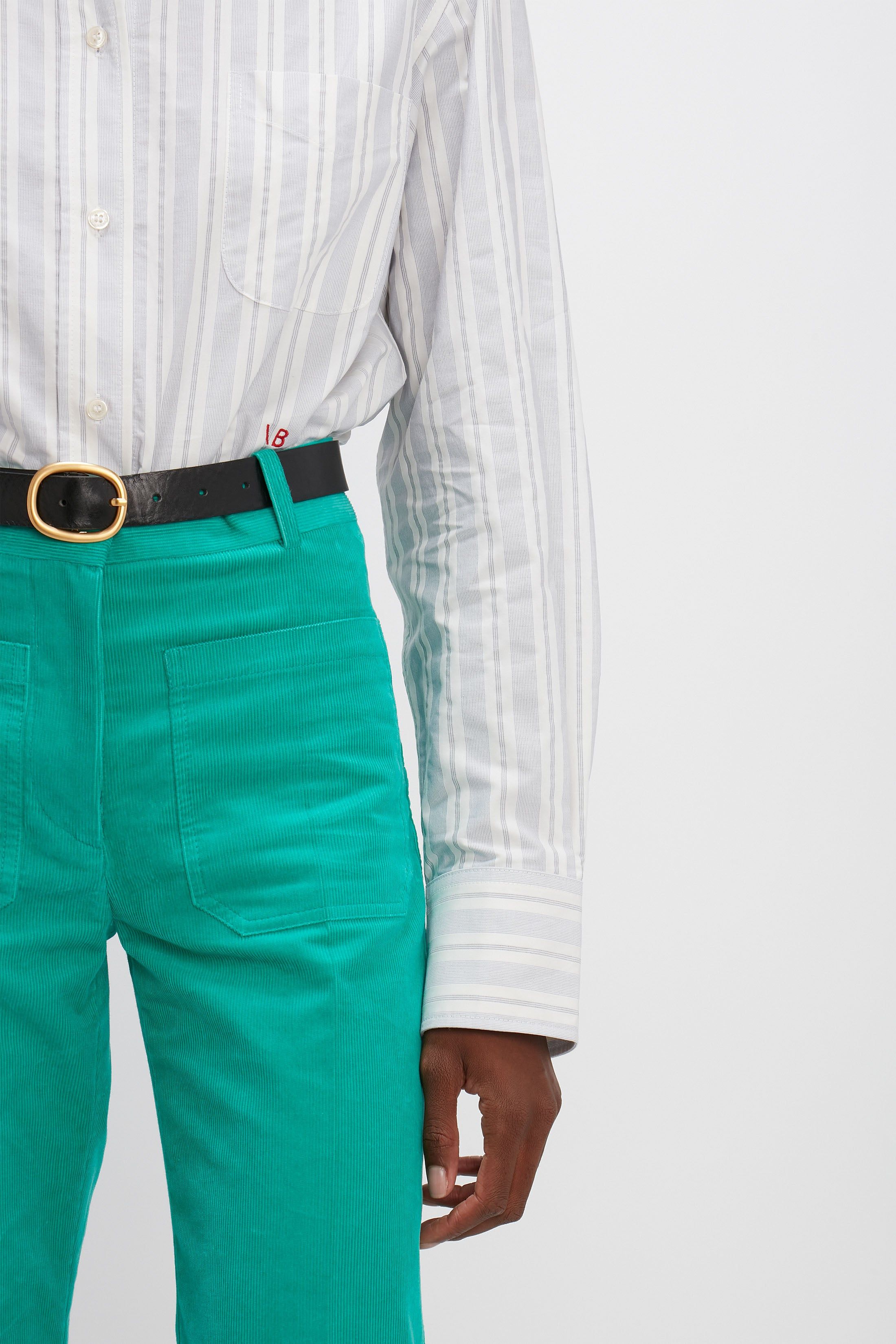 Oversized Mens Shirt In Off-White Navy sold by Victoria Beckham product image thumbnail 4