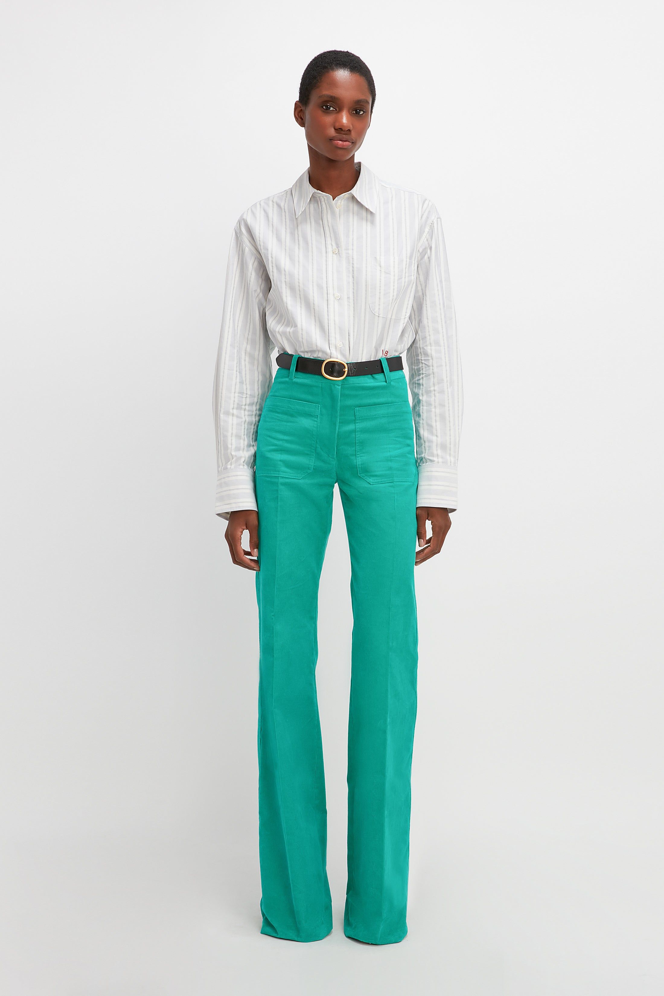 Oversized Mens Shirt In Off-White Navy sold by Victoria Beckham