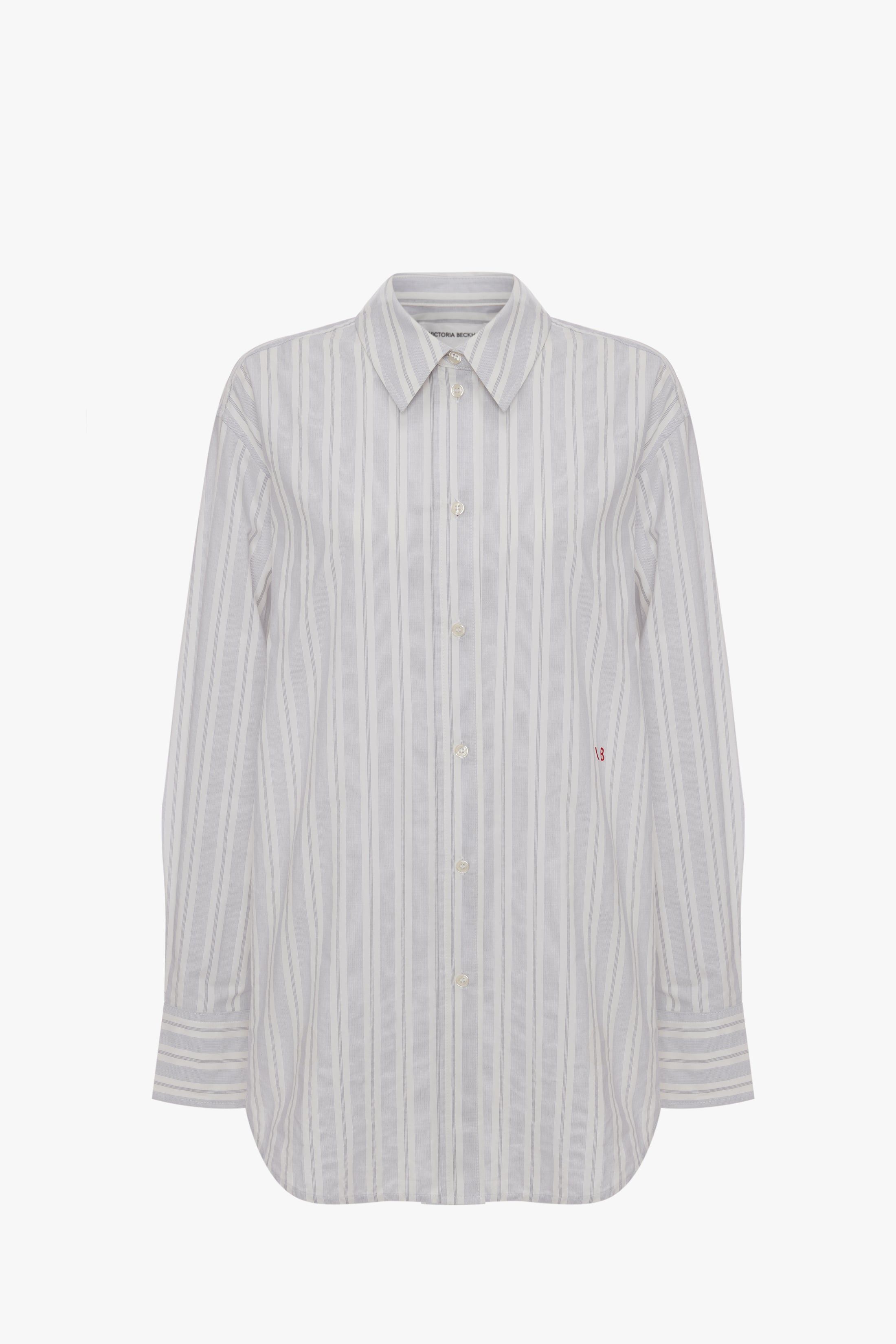 Oversized Mens Shirt In Off-White Navy sold by Victoria Beckham product image thumbnail 5