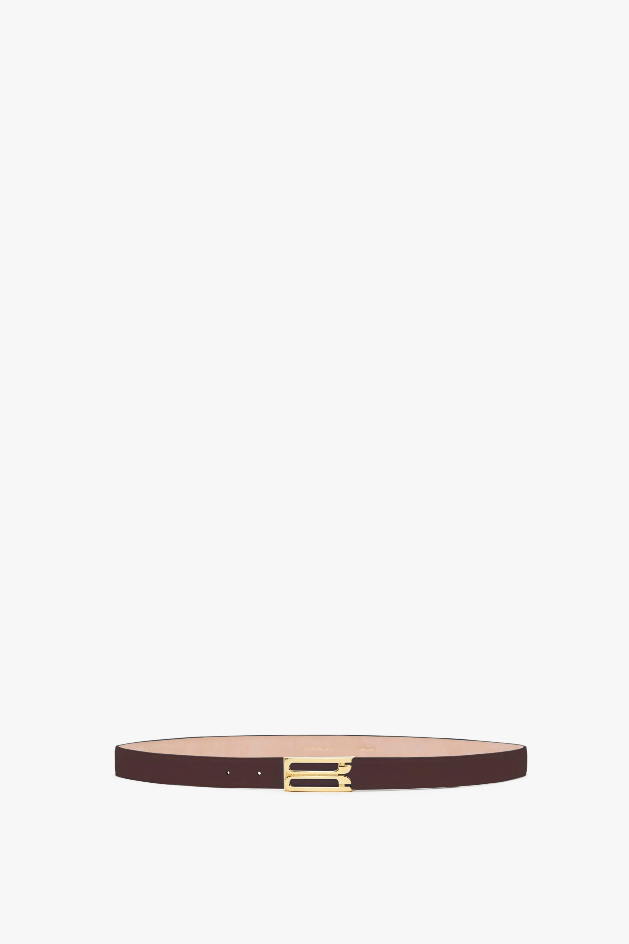 Exclusive Frame Belt In Burgundy Leather sold by Victoria Beckham