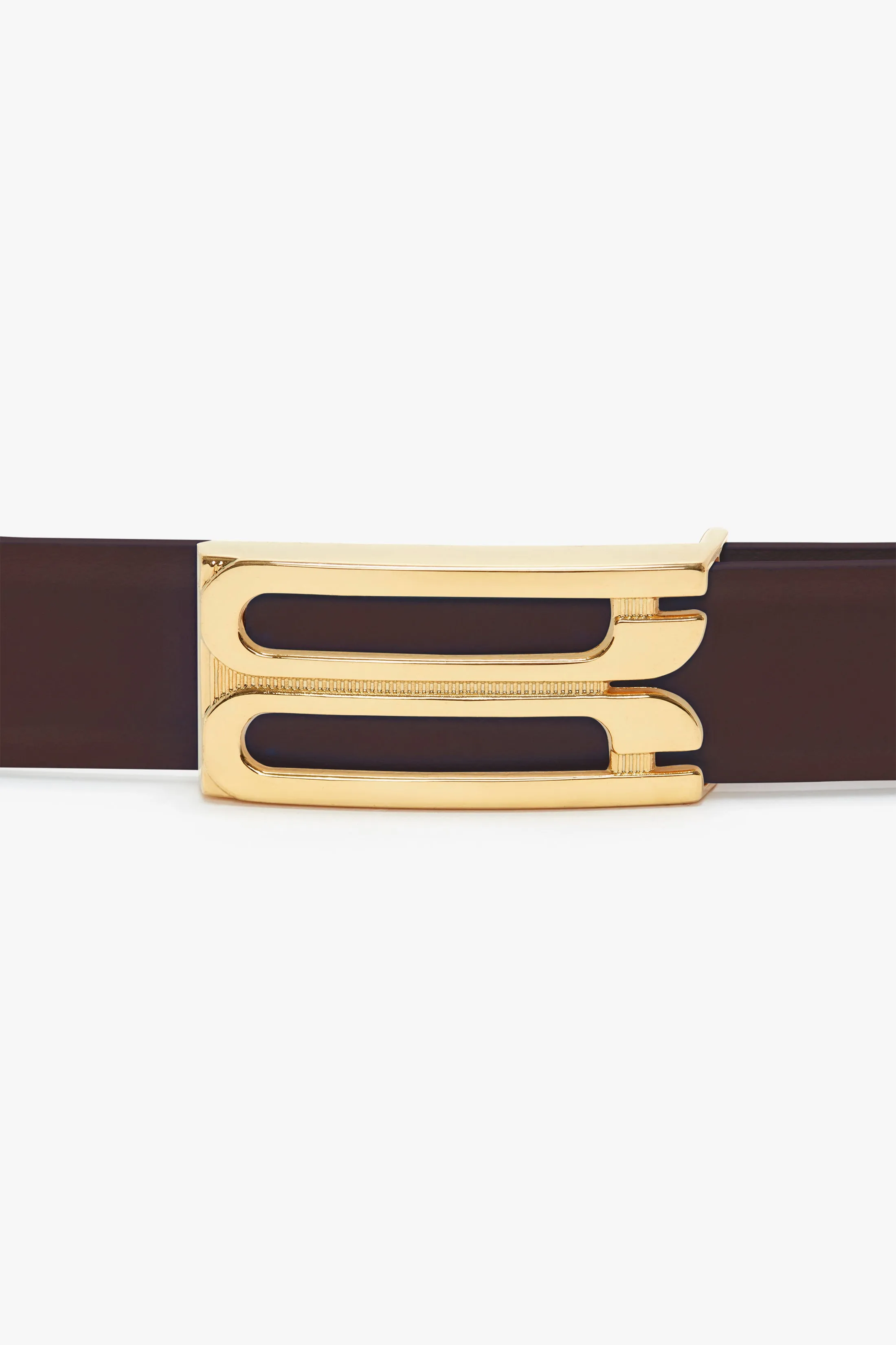 Exclusive Frame Belt In Burgundy Leather sold by Victoria Beckham product image thumbnail 3