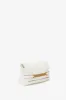 Mini Chain Pouch Bag With Long Strap In White Leather sold by Victoria Beckham