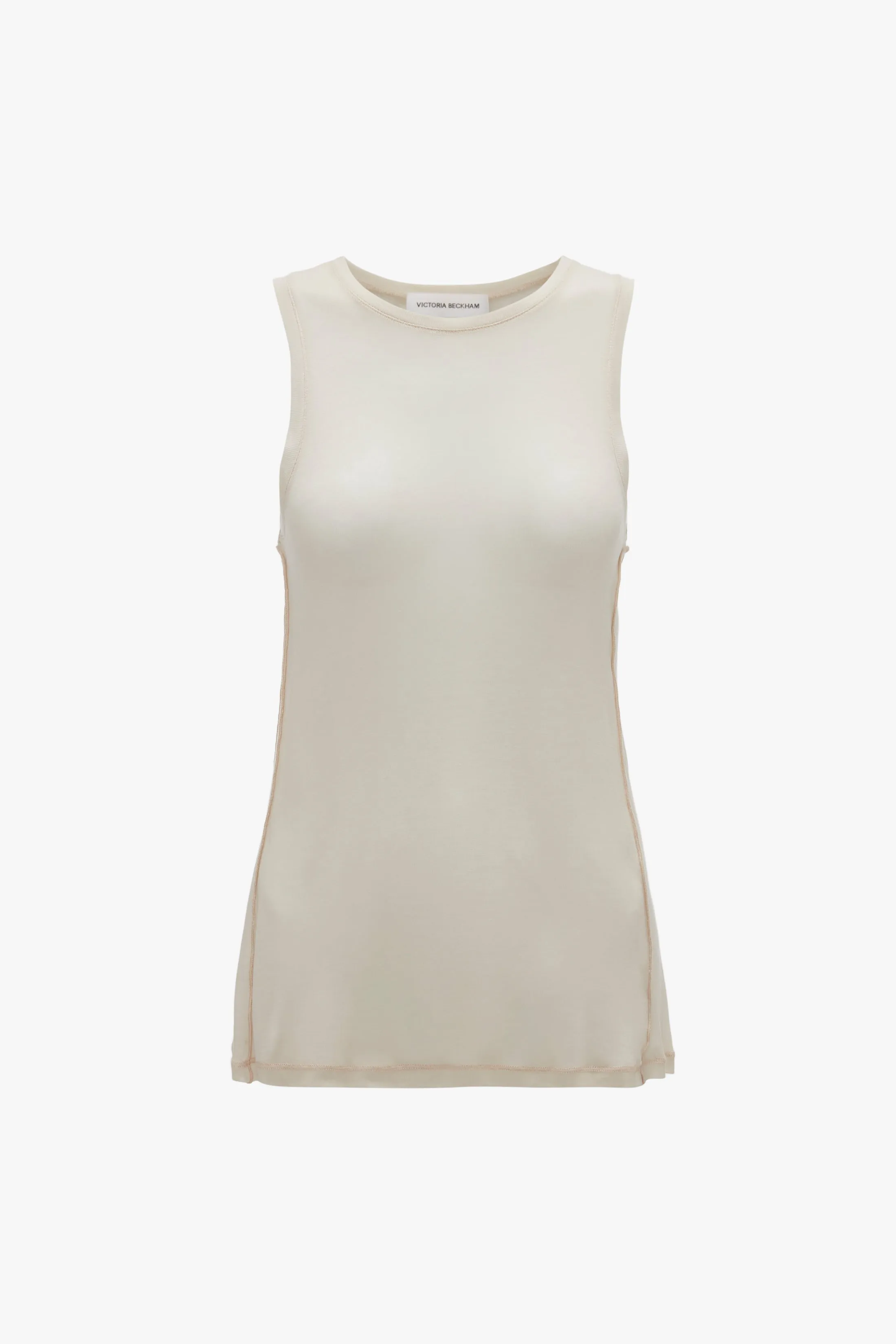 Lightweight Tank Top In Birch sold by Victoria Beckham product image thumbnail 5