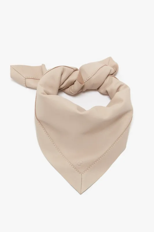 Leather Scarf In Taupe sold by Victoria Beckham
