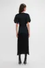 Exclusive Gathered V-Neck Midi Dress In Navy sold by Victoria Beckham