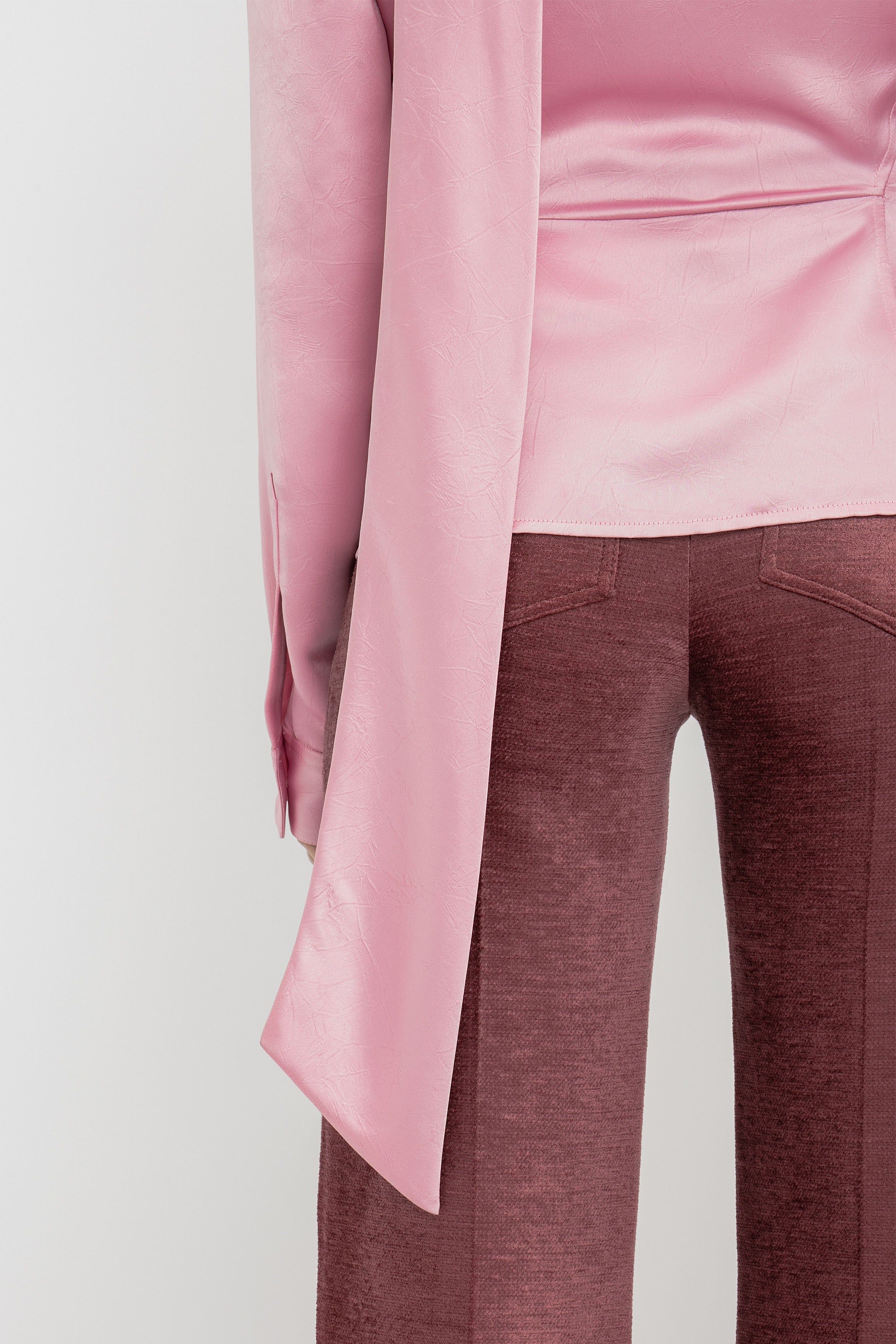 Scarf Neck Blouse In Rose sold by Victoria Beckham product image thumbnail 8