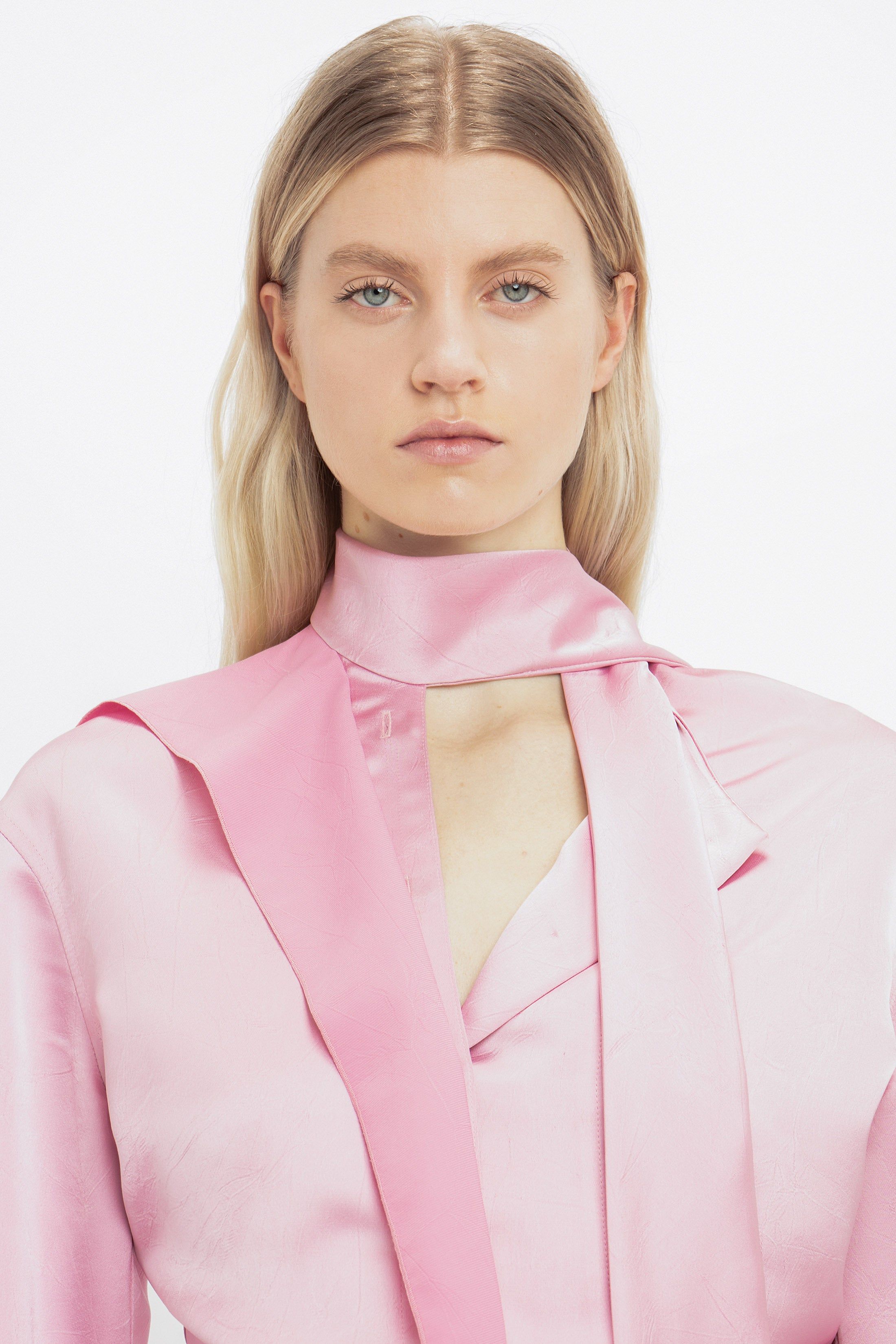Scarf Neck Blouse In Rose sold by Victoria Beckham product image thumbnail 6