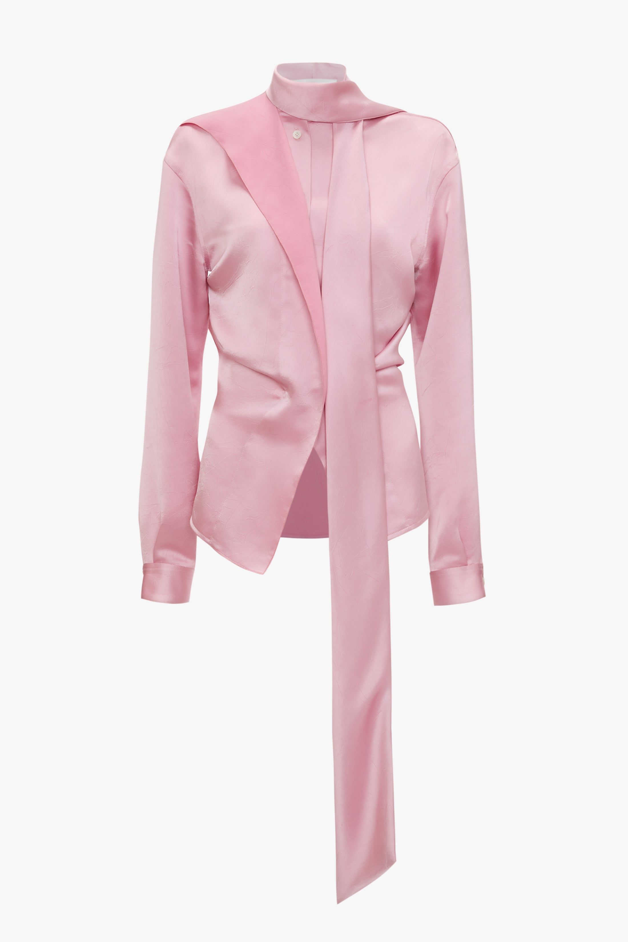 Scarf Neck Blouse In Rose sold by Victoria Beckham product image thumbnail 9