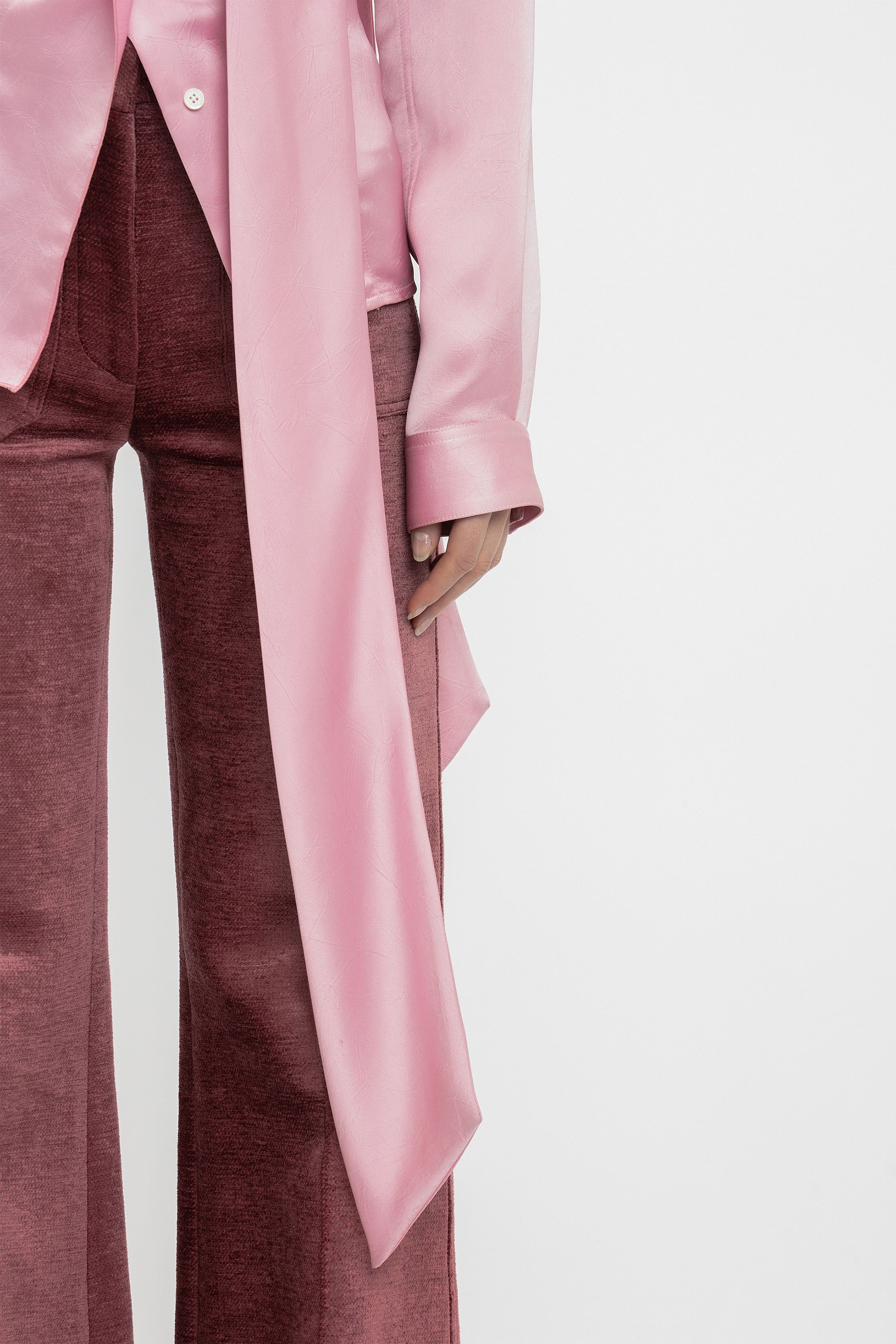 Scarf Neck Blouse In Rose sold by Victoria Beckham product image thumbnail 7