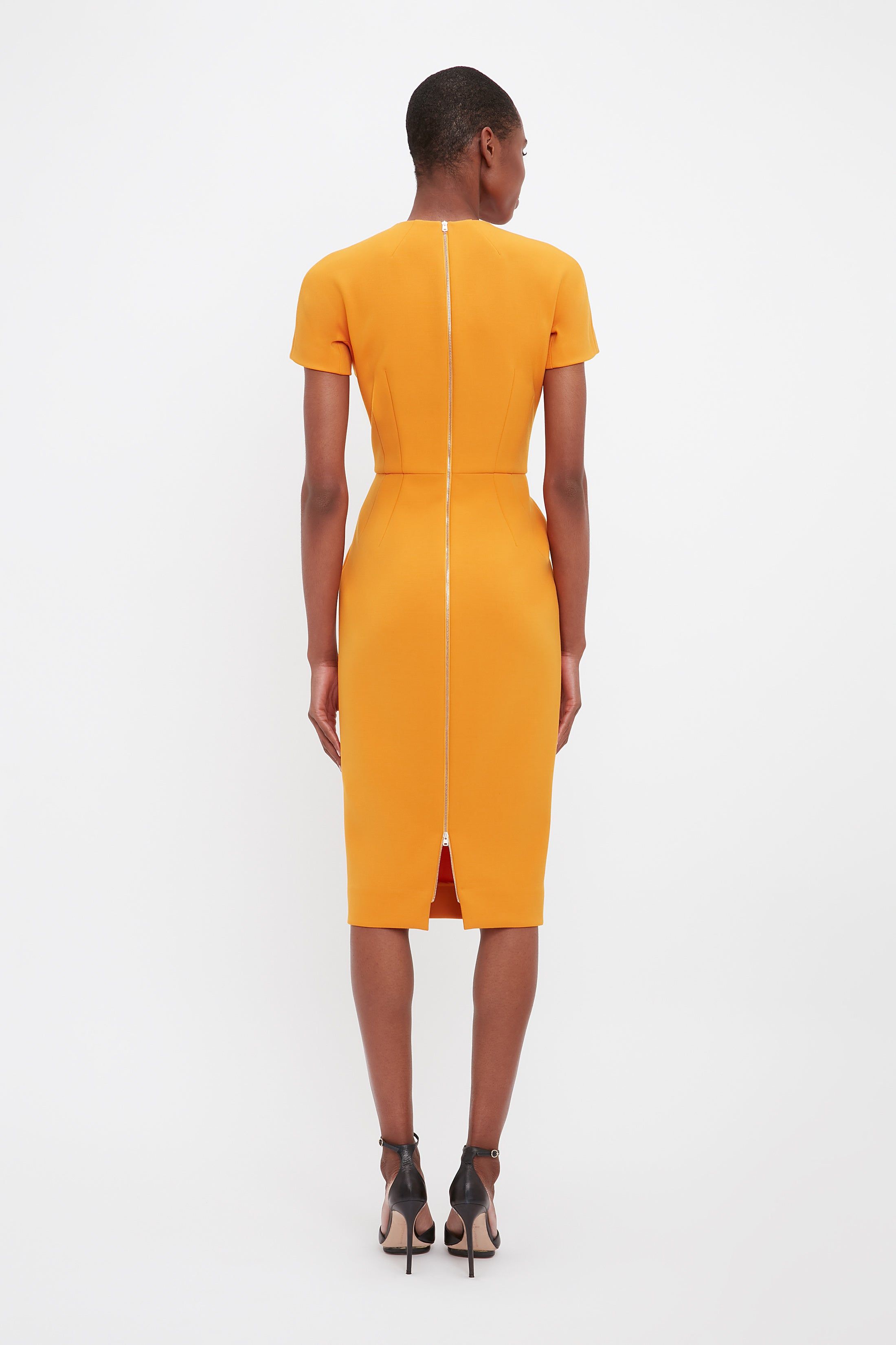 Fitted T-Shirt Dress In Mandarin sold by Victoria Beckham product image thumbnail 3
