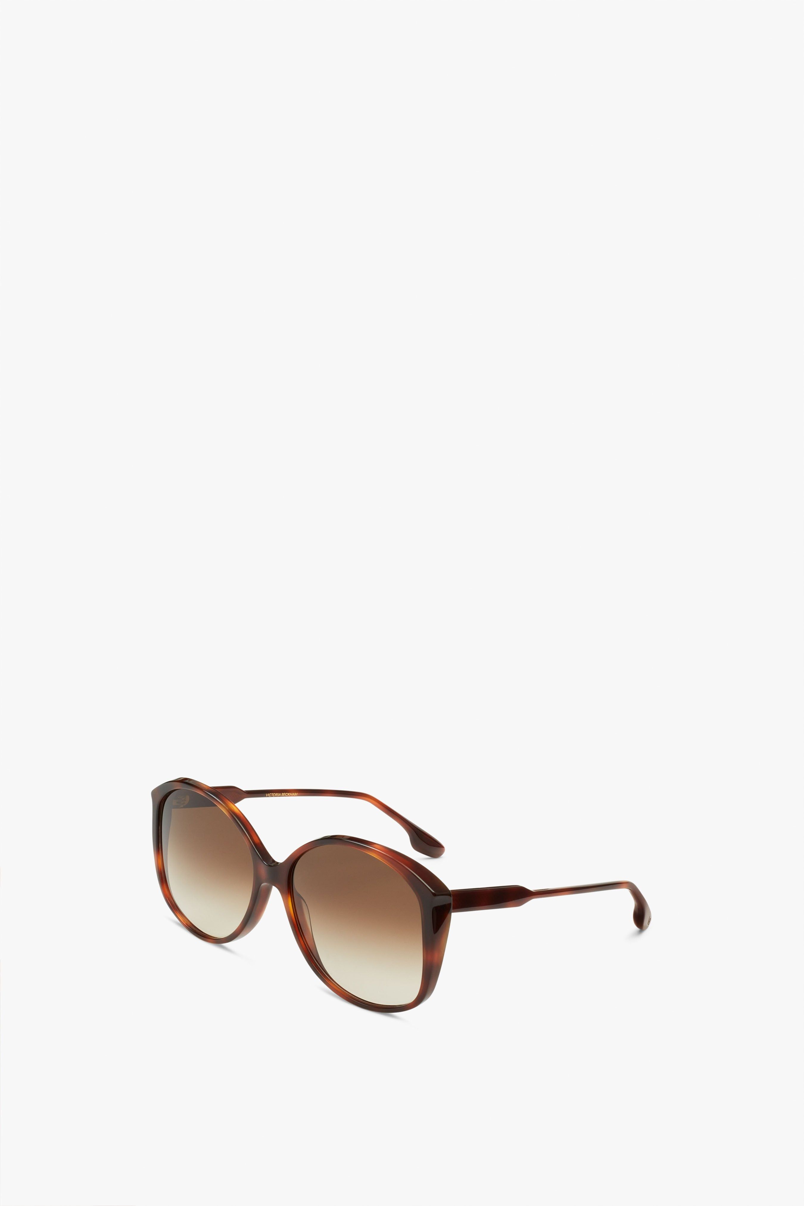 Faceted Round Sunglasses in Tortoiseshell sold by Victoria Beckham product image thumbnail 3