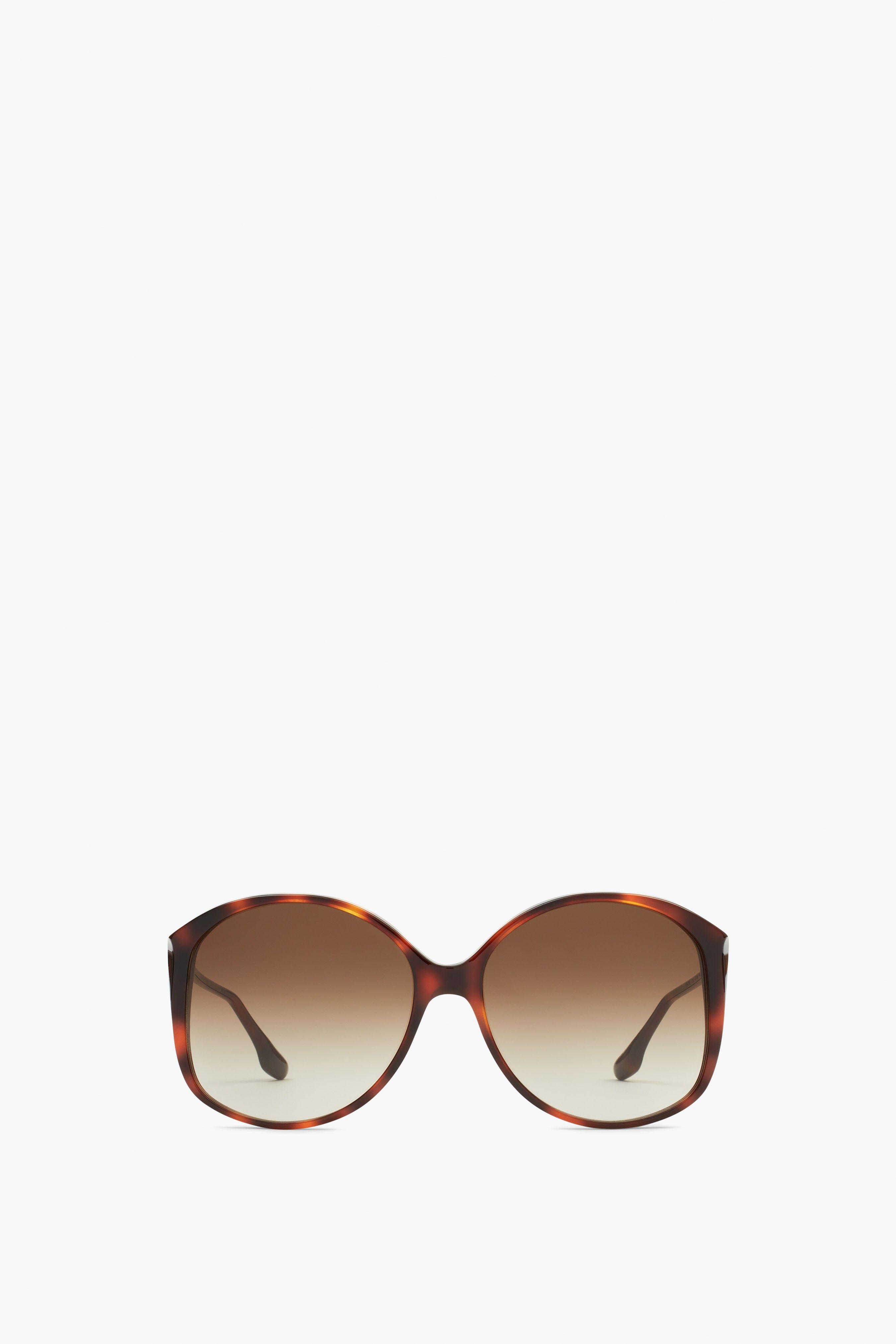 Faceted Round Sunglasses in Tortoiseshell sold by Victoria Beckham
