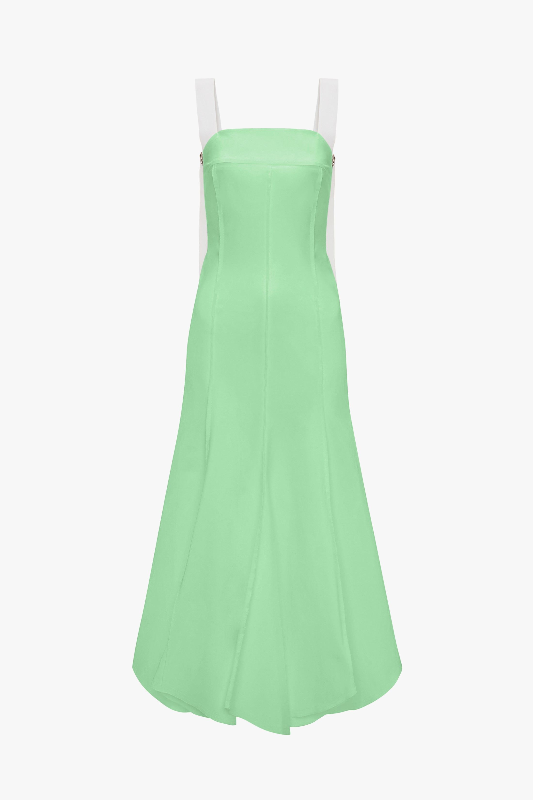 Organic Cotton Strappy Midi Dress In Pistachio sold by Victoria Beckham product image thumbnail 6
