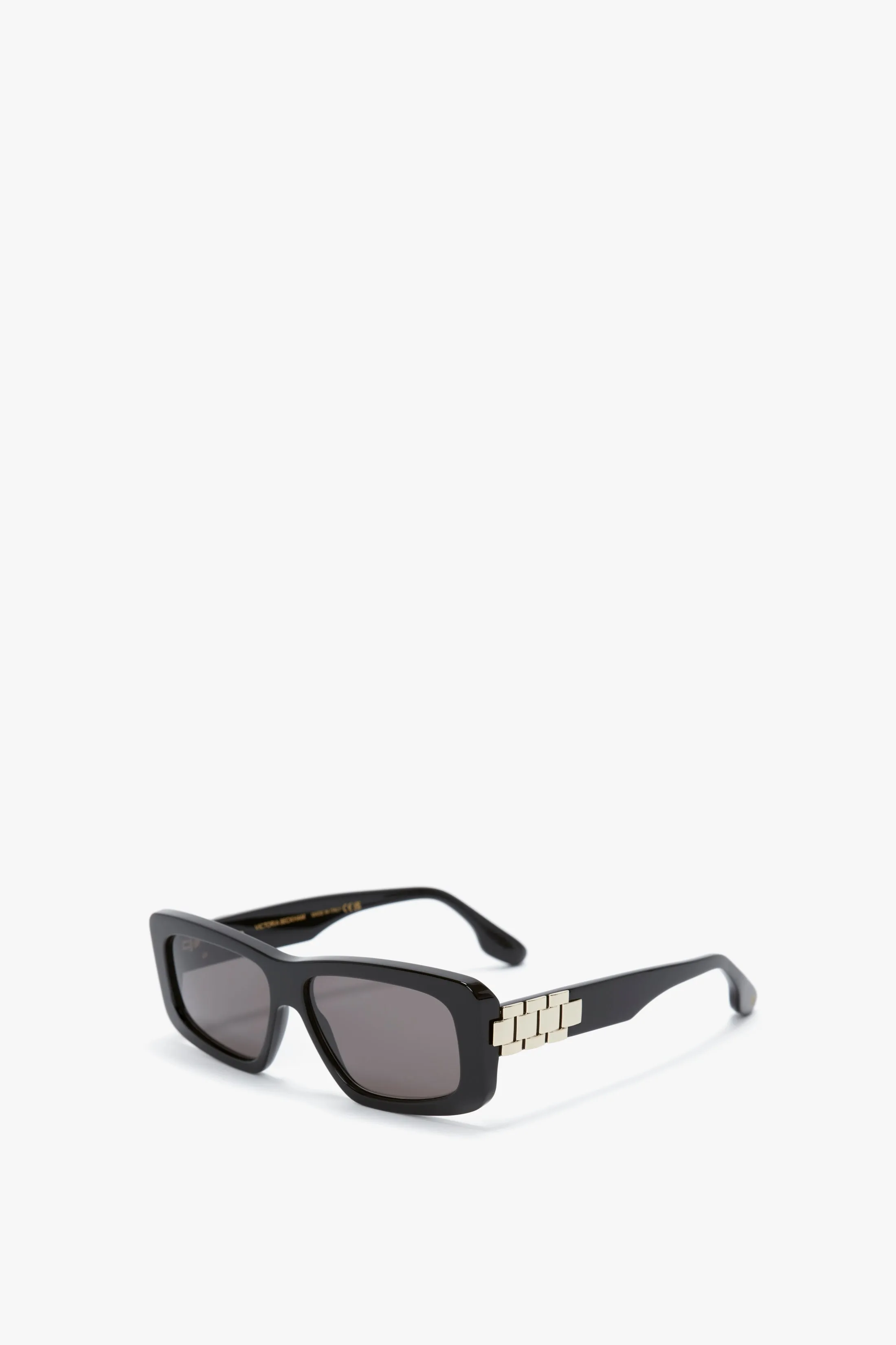 Chain Detail Rectangular Frame Sunglasses In Black sold by Victoria Beckham product image thumbnail 2