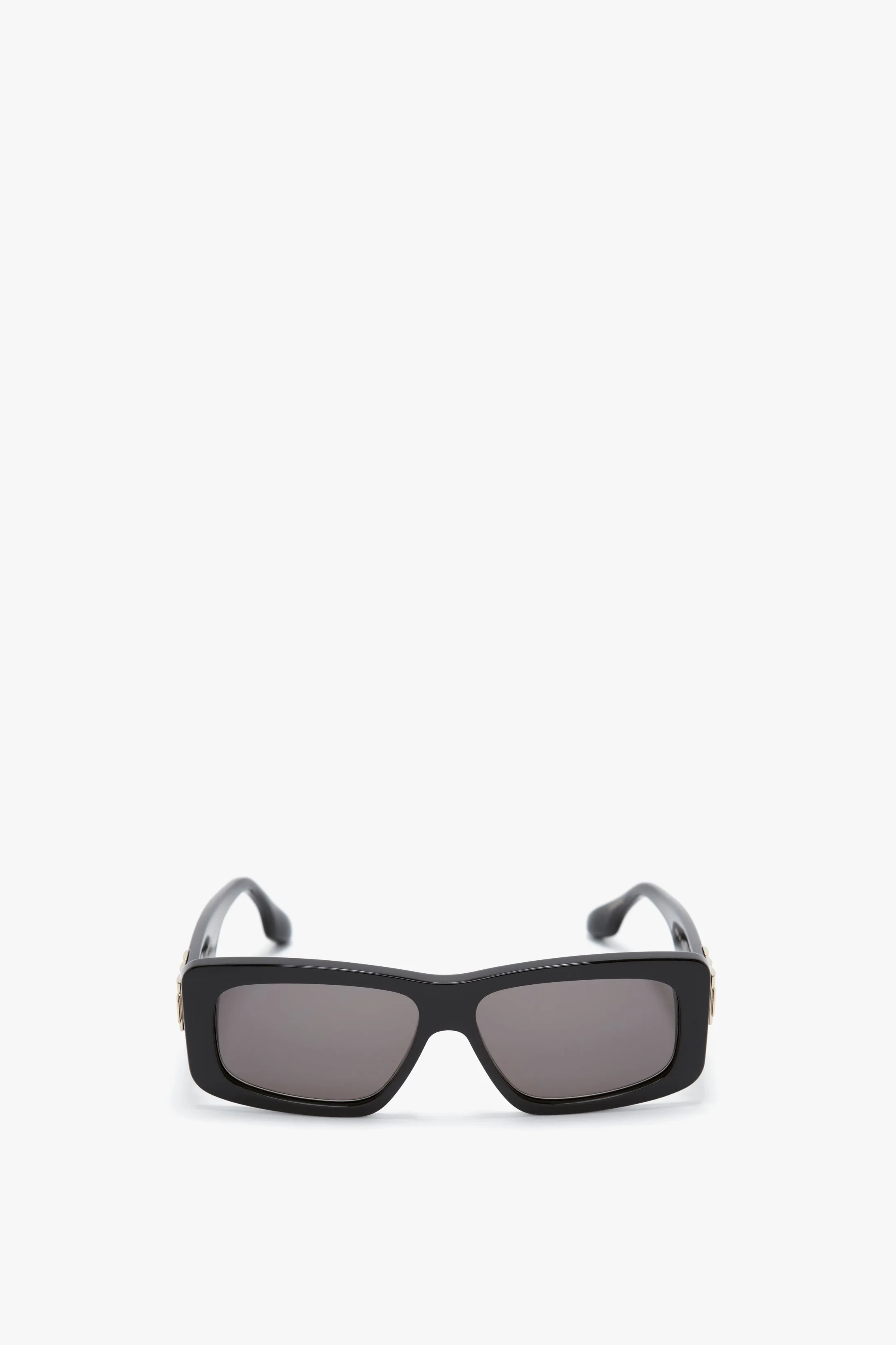 Chain Detail Rectangular Frame Sunglasses In Black sold by Victoria Beckham