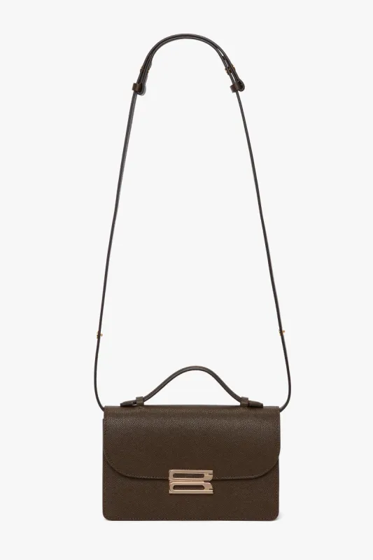 Mini Dorian Bag In Khaki Grained Leather sold by Victoria Beckham