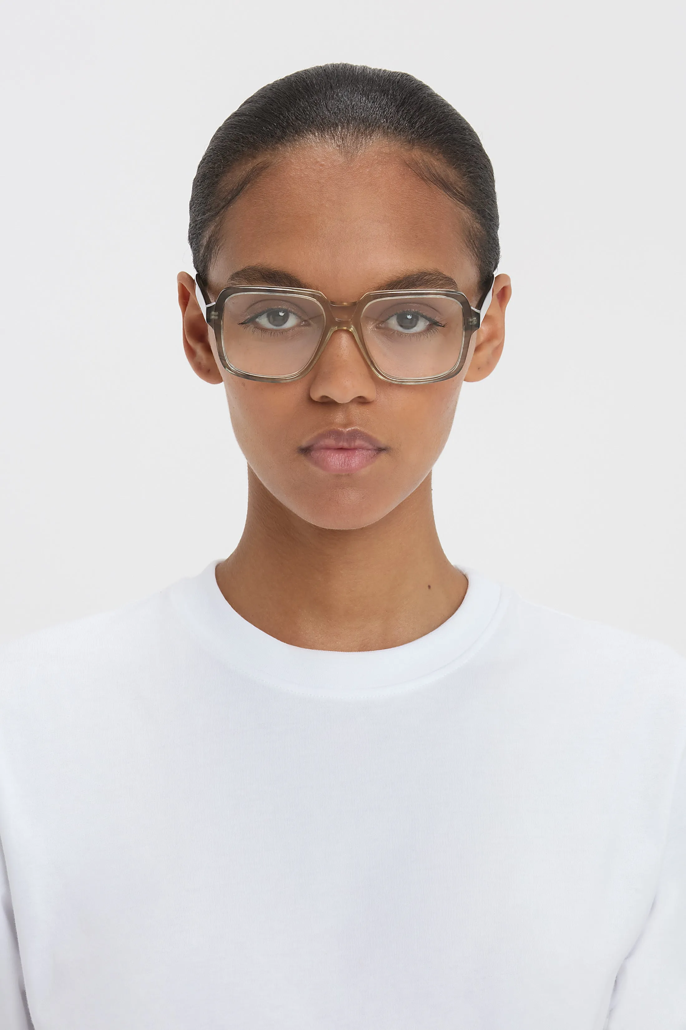 Oversized Square Opticals In Vintage Shaded Grey sold by Victoria Beckham product image thumbnail 2