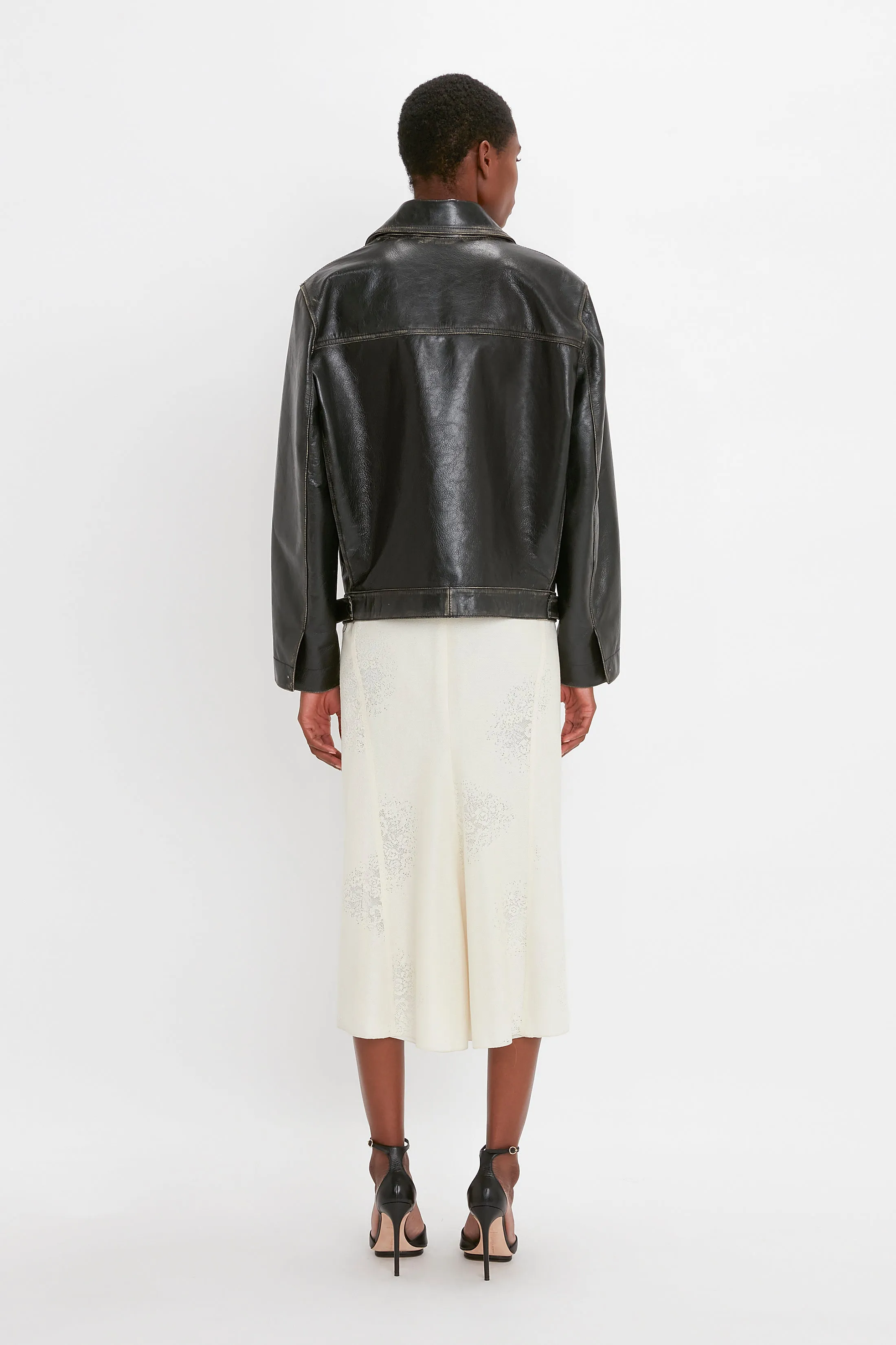 Oversized Leather Jacket In Black sold by Victoria Beckham product image thumbnail 3