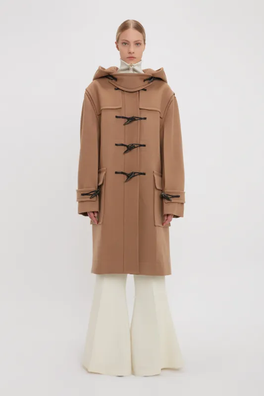 Oversized Duffle Coat In Camel sold by Victoria Beckham