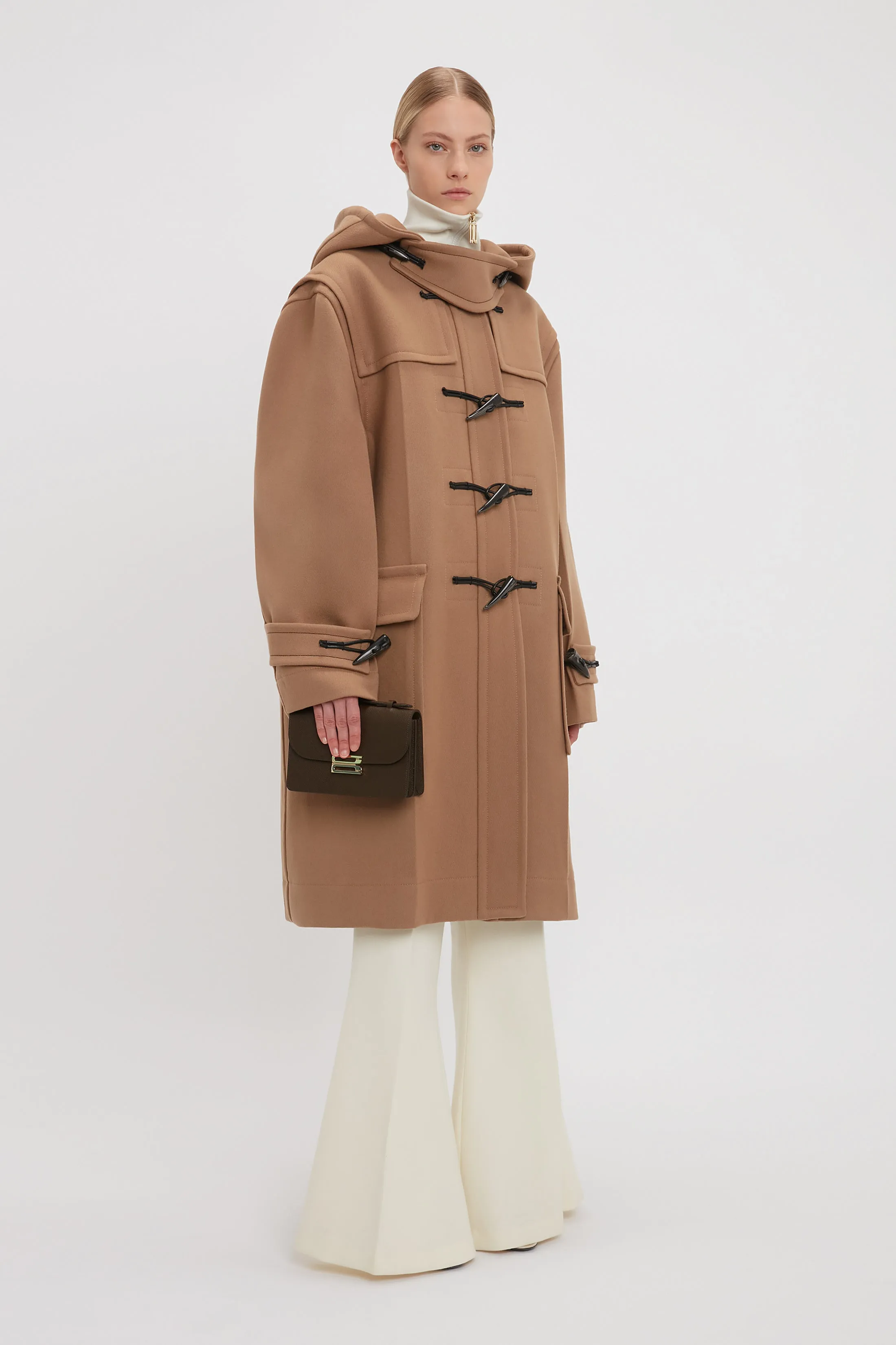 Oversized Duffle Coat In Camel sold by Victoria Beckham product image thumbnail 5