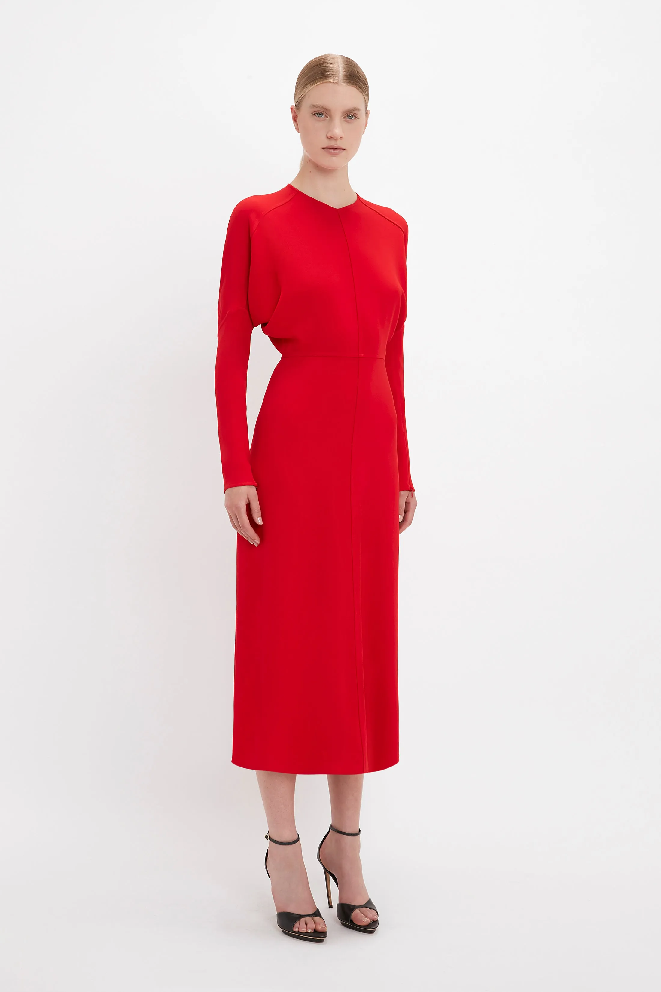 Dolman Midi Dress In Red sold by Victoria Beckham product image thumbnail 2