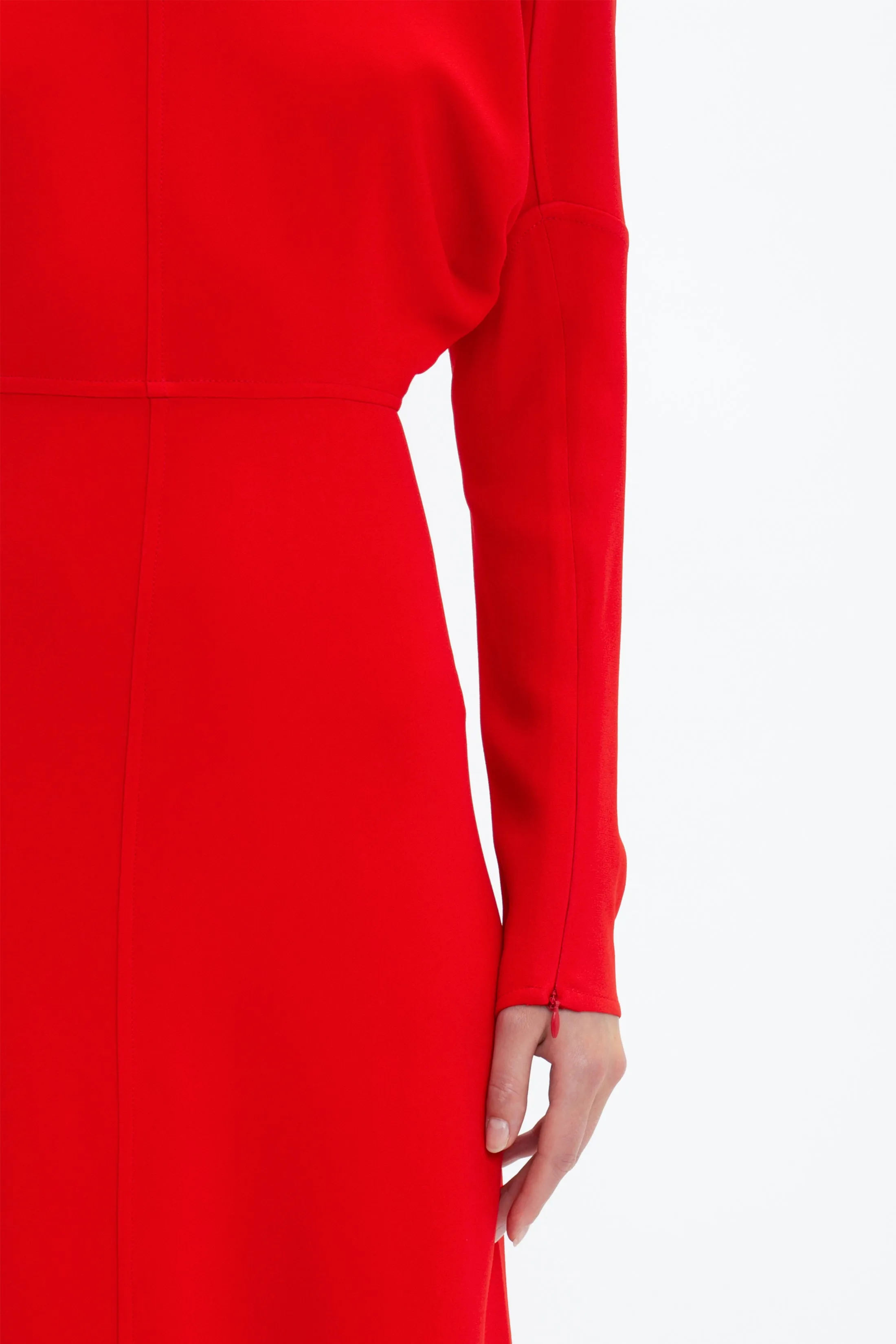 Dolman Midi Dress In Red sold by Victoria Beckham product image thumbnail 4