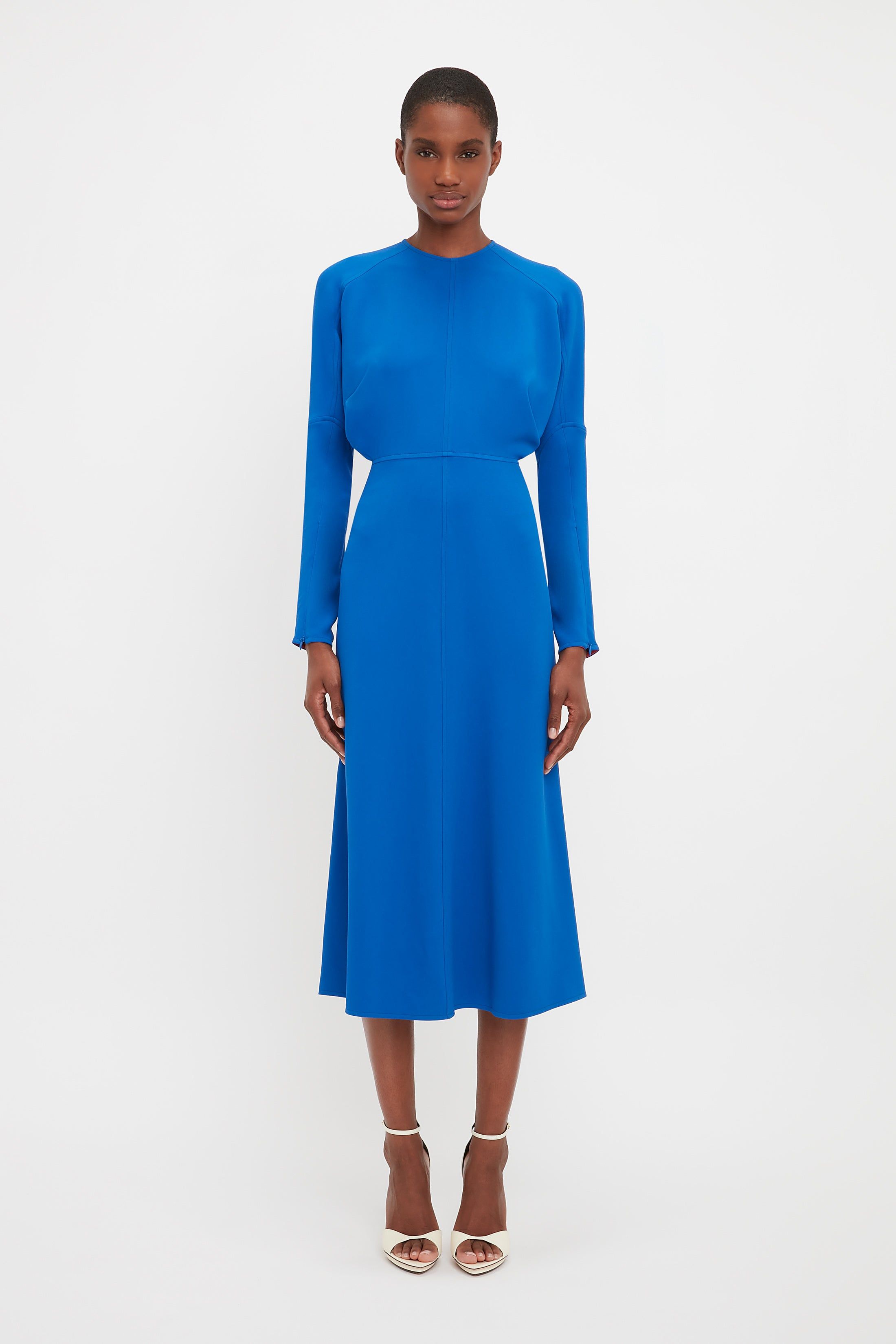 Dolman Midi Dress In Bright Blue sold by Victoria Beckham