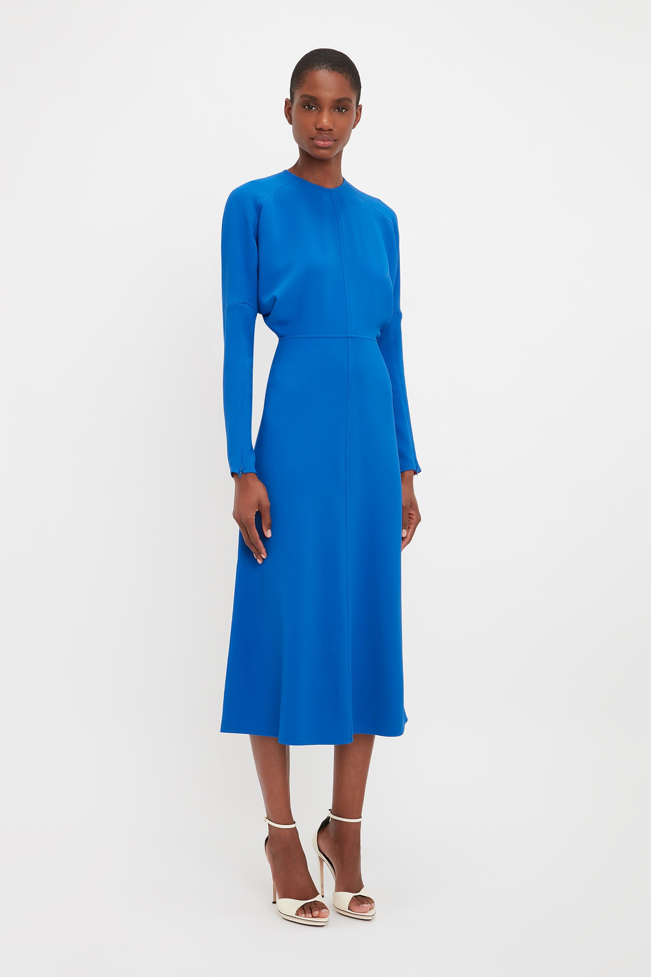 Dolman Midi Dress In Bright Blue sold by Victoria Beckham product image thumbnail 2