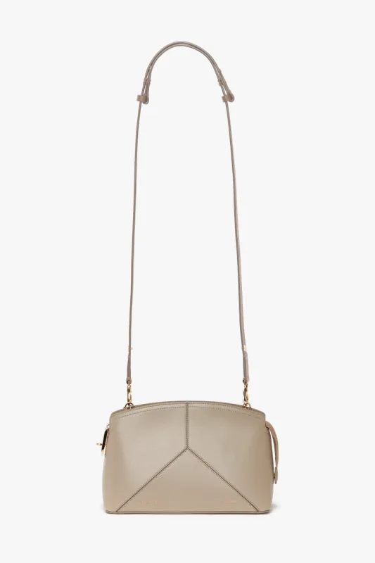 Victoria Crossbody Bag In Taupe Leather made by Victoria Beckham