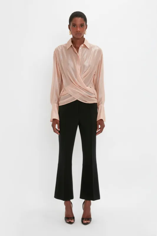 Wrap Front Blouse In Rosewater sold by Victoria Beckham