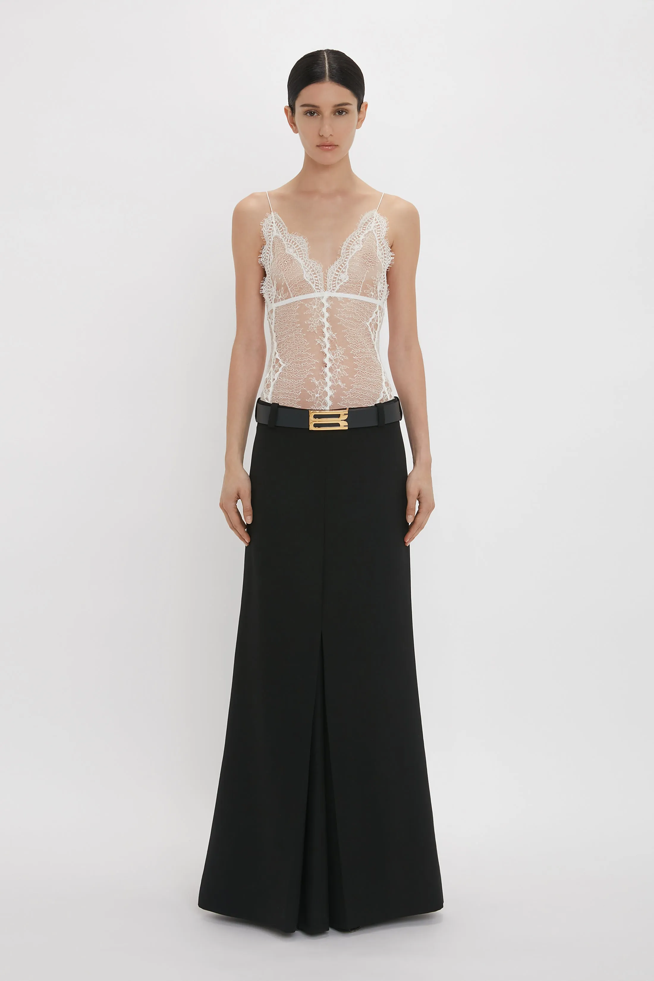 Lace Bodysuit In Ivory sold by Victoria Beckham