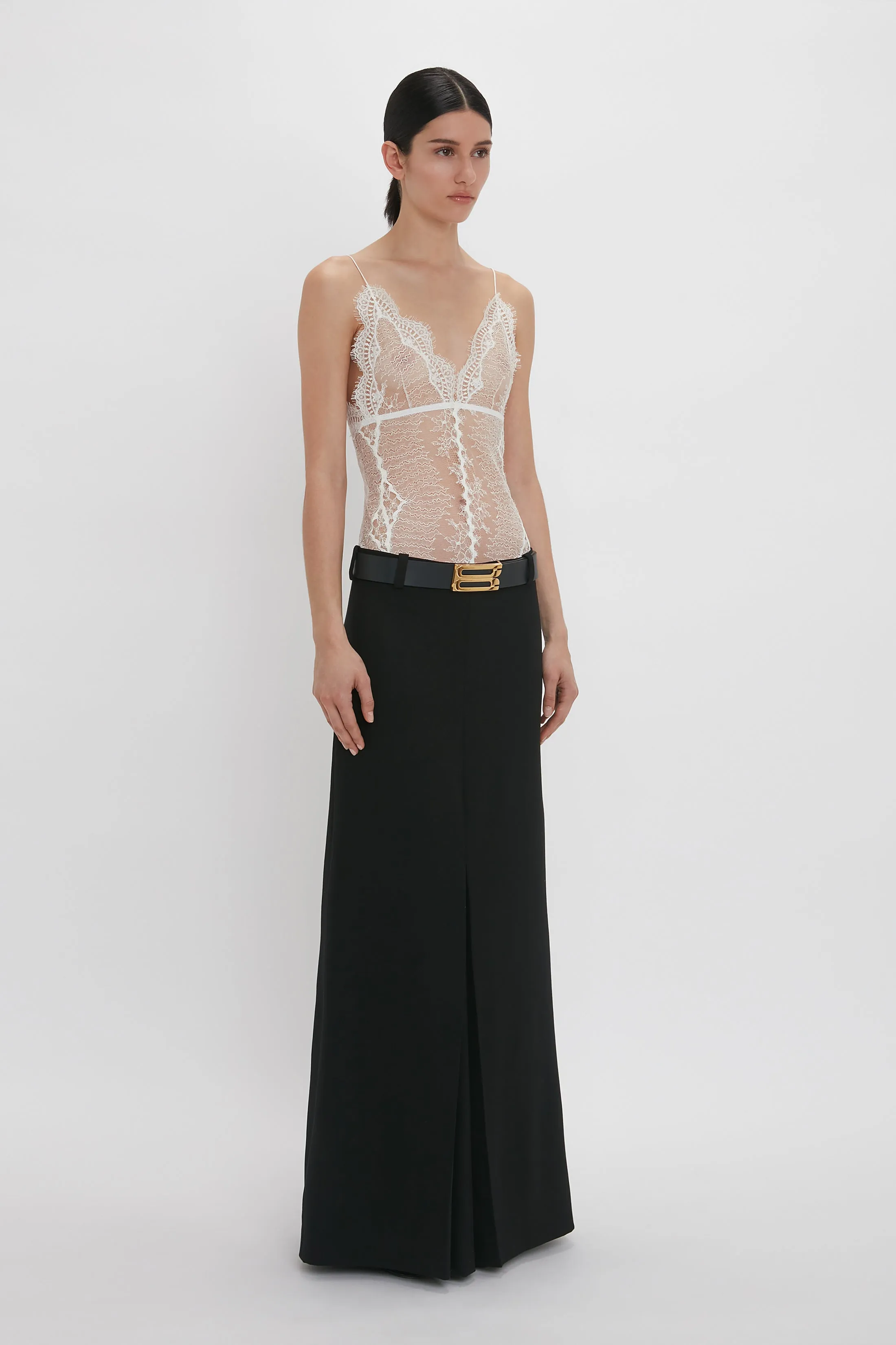 Lace Bodysuit In Ivory sold by Victoria Beckham product image thumbnail 2