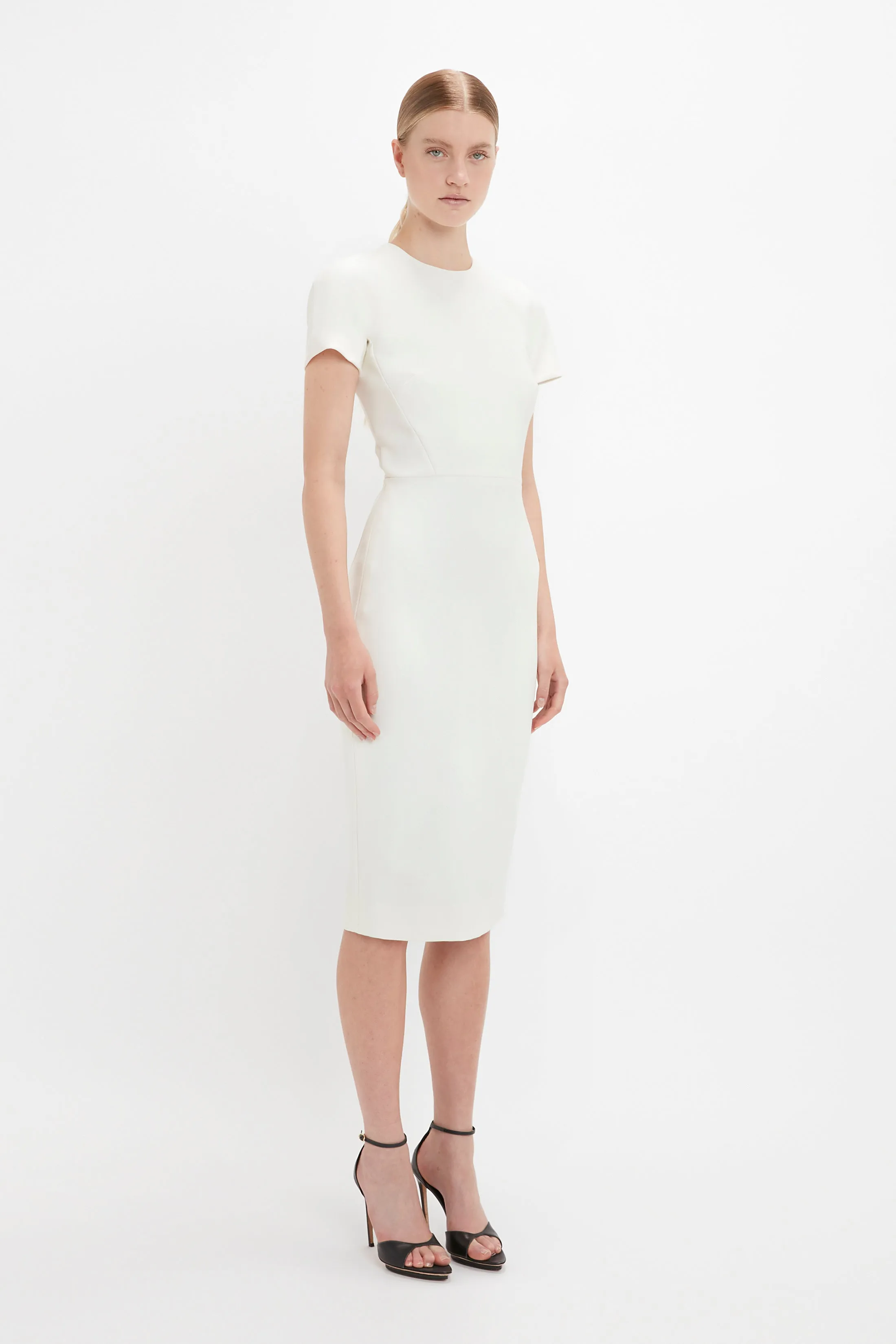 Fitted T-shirt Dress In Ivory sold by Victoria Beckham product image thumbnail 2