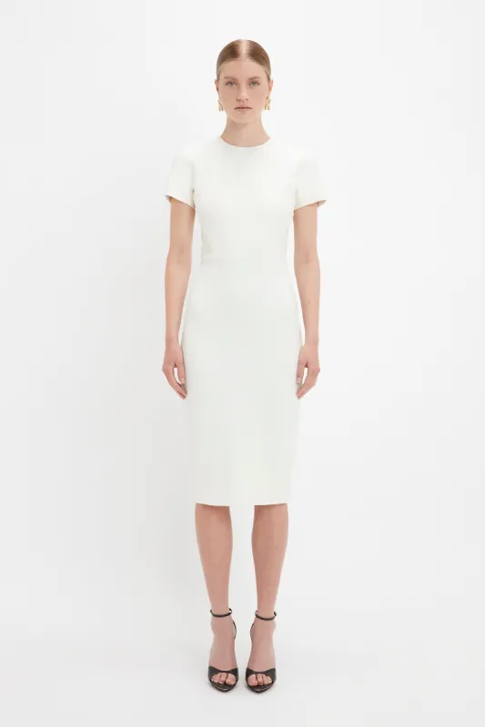 Fitted T-shirt Dress In Ivory sold by Victoria Beckham