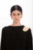 Twist Detail Jersey Top In Black sold by Victoria Beckham