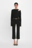Twist Detail Jersey Top In Black sold by Victoria Beckham