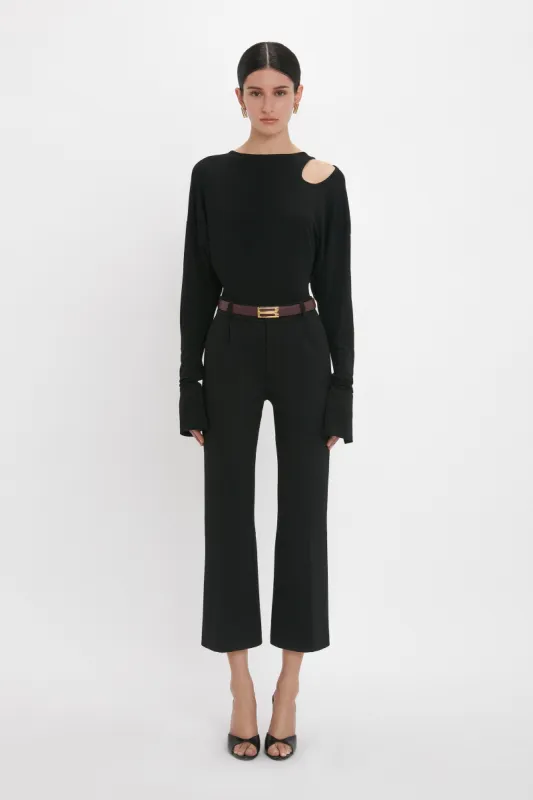 Twist Detail Jersey Top In Black sold by Victoria Beckham