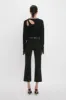 Twist Detail Jersey Top In Black sold by Victoria Beckham