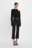 Twist Detail Jersey Top In Black sold by Victoria Beckham