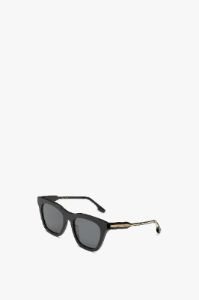 Rectangular Cat Eye Sunglasses In Black sold by Victoria Beckham