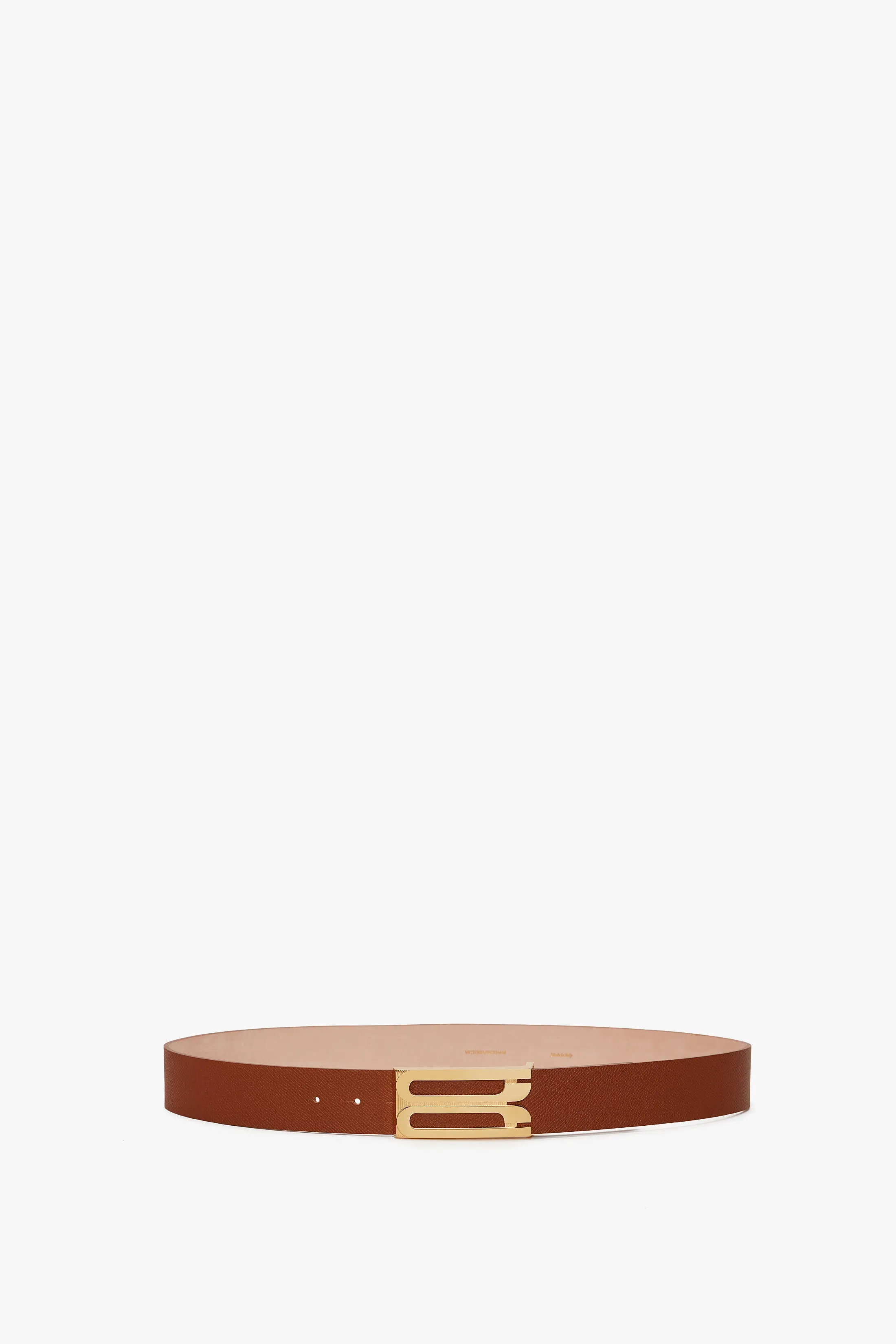 Jumbo Dorian Belt In Tan Grained Leather sold by Victoria Beckham