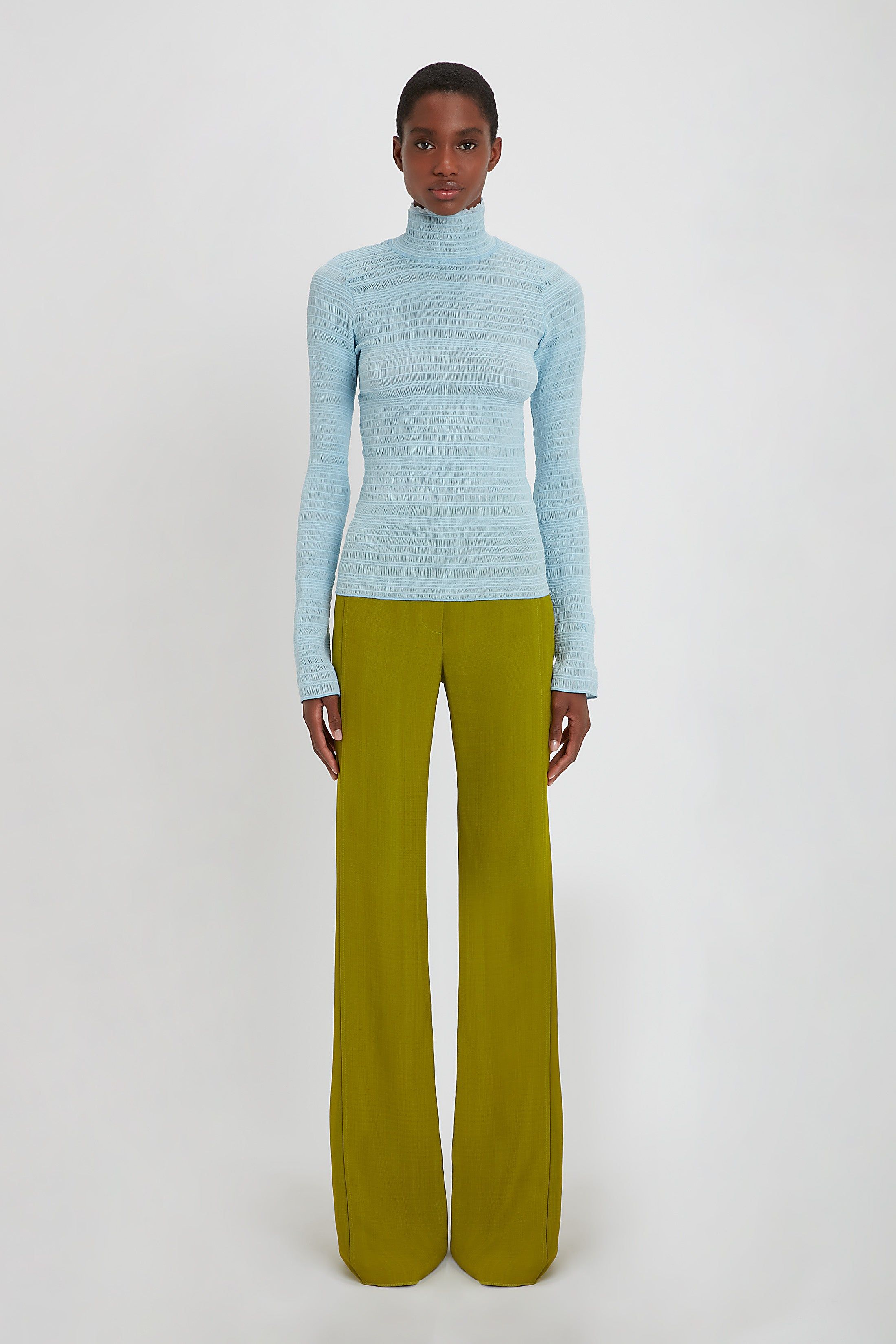 Long Sleeve Top In Pale Blue sold by Victoria Beckham