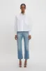 Cropped Long Sleeve Shirt In White sold by Victoria Beckham