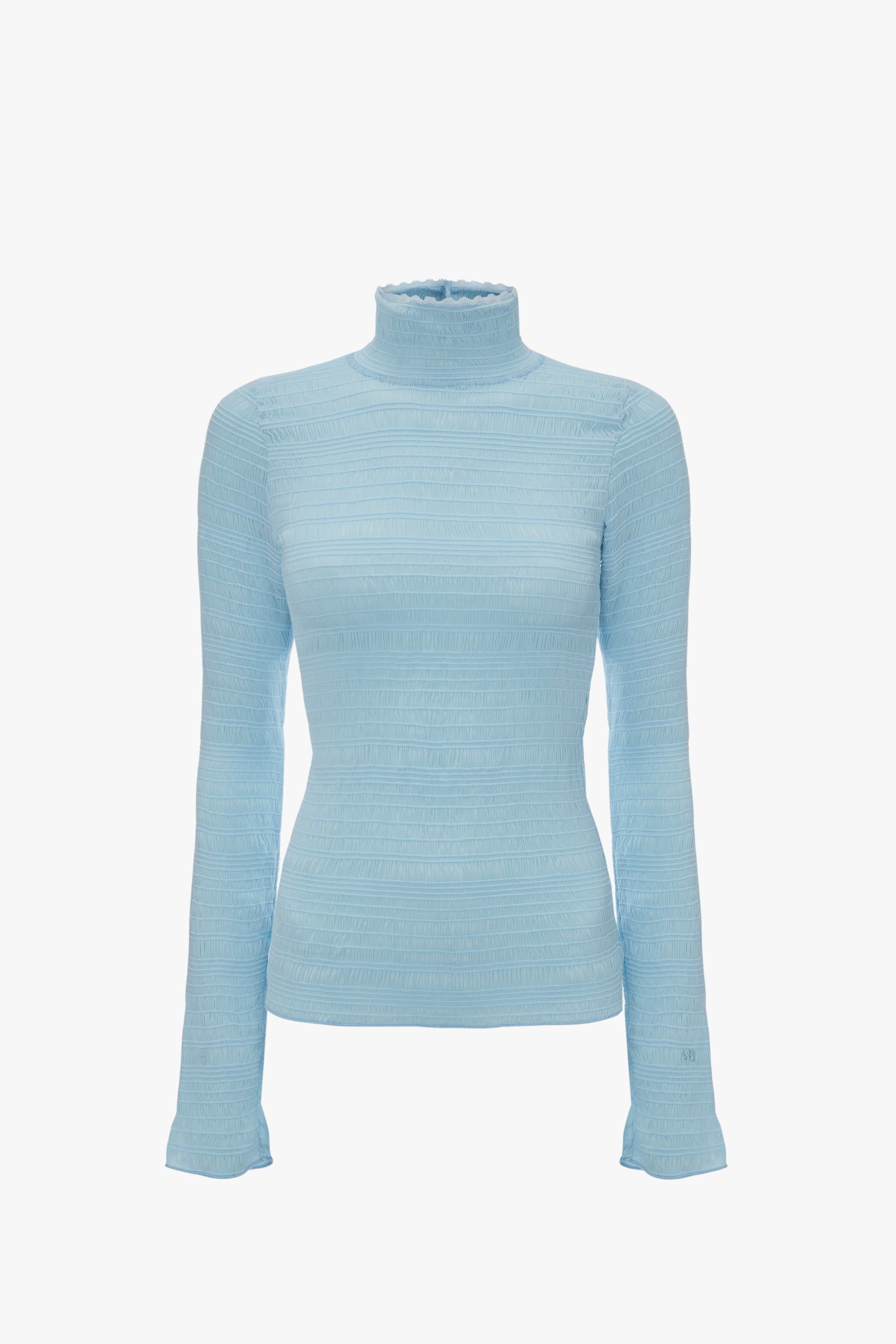Long Sleeve Top In Pale Blue sold by Victoria Beckham product image thumbnail 8