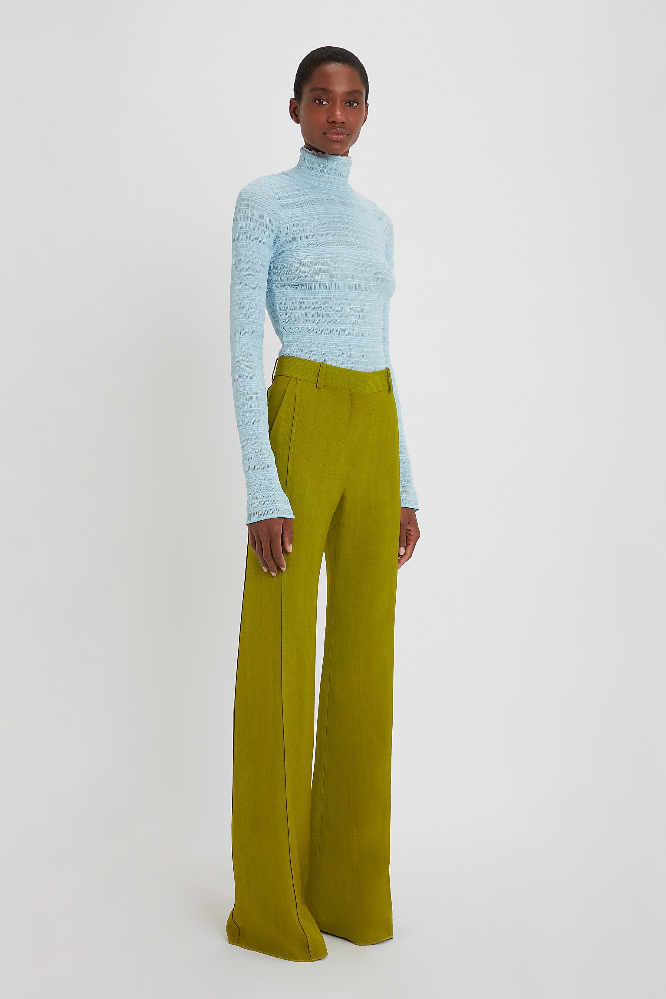 Long Sleeve Top In Pale Blue sold by Victoria Beckham product image thumbnail 5