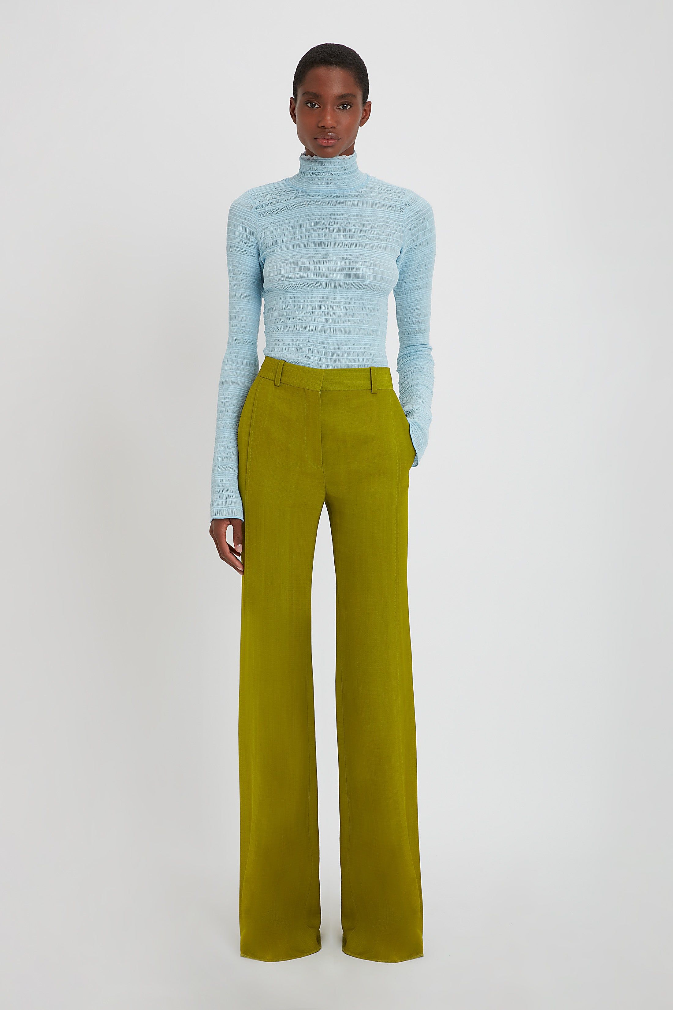 Long Sleeve Top In Pale Blue sold by Victoria Beckham product image thumbnail 3