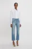 Cropped Long Sleeve Shirt In White sold by Victoria Beckham